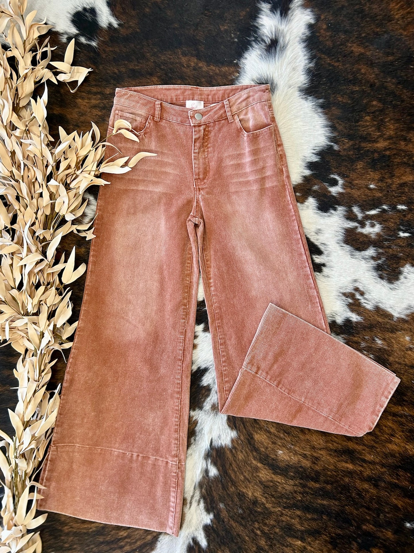 See You Around Rust Corduroy Pants