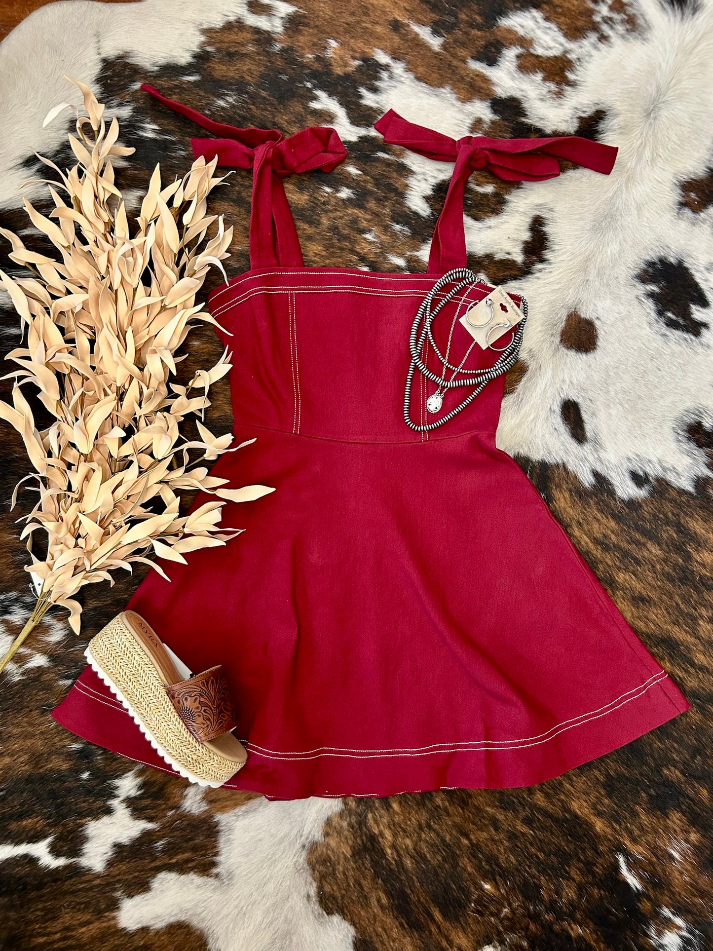 Gonna Be A Lil Late Burgundy Dress