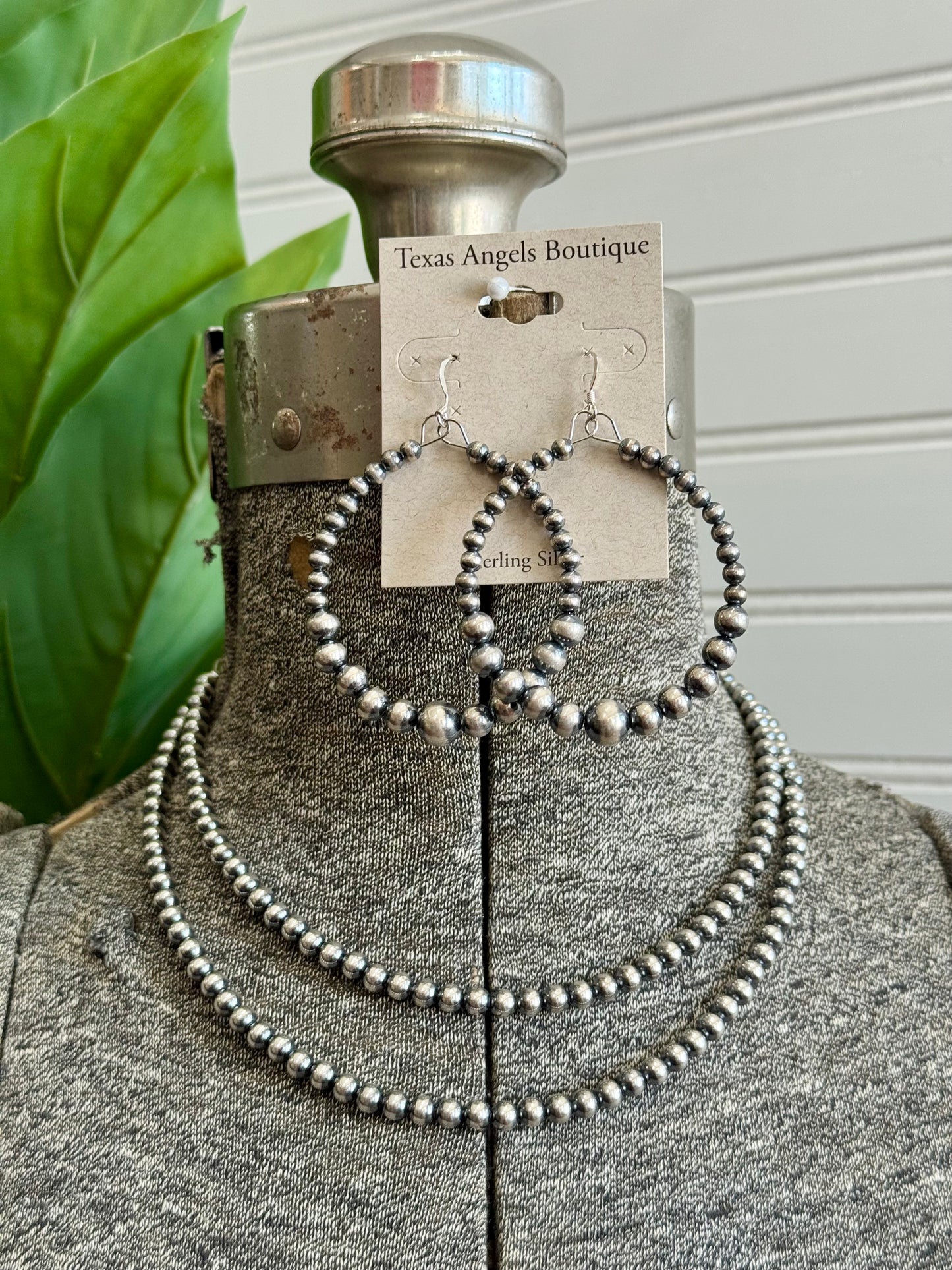5MM Sterling Silver Navajo Pearl Necklace