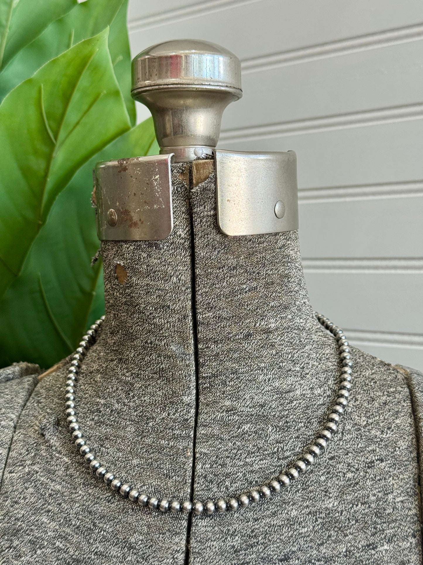 5MM Sterling Silver Navajo Pearl Necklace