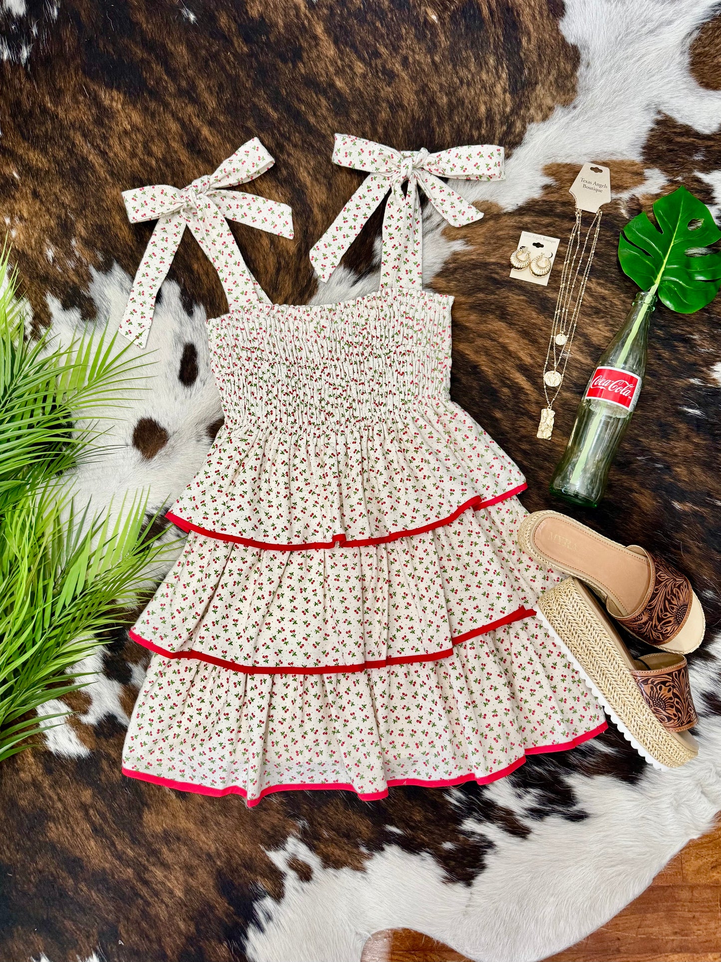 40% Off - The Cherry On Top Ruffle Dress