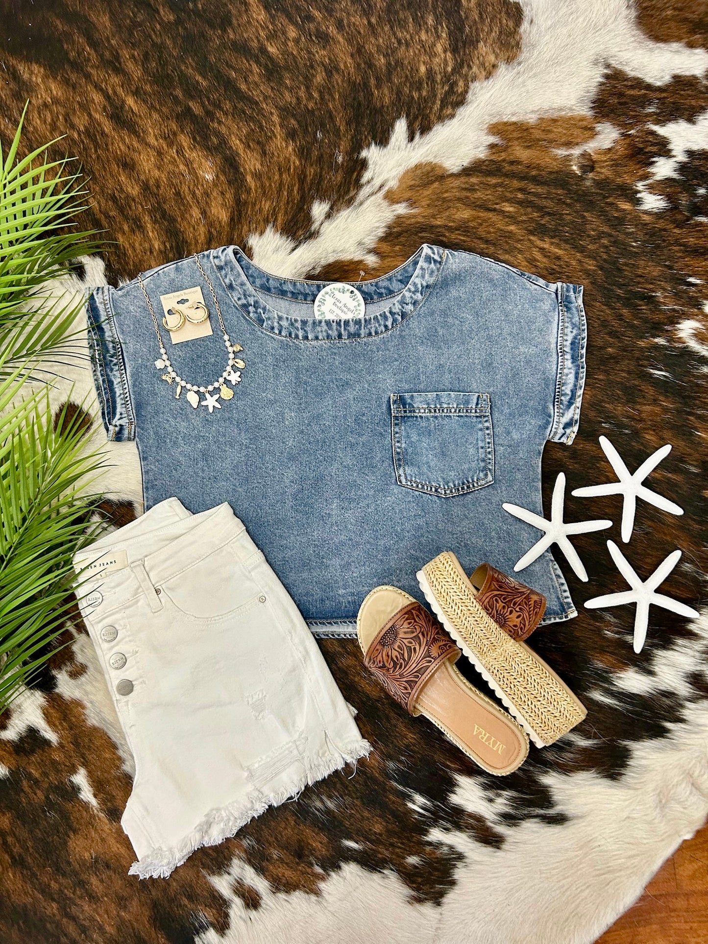 Champagne & Chambray Blouse