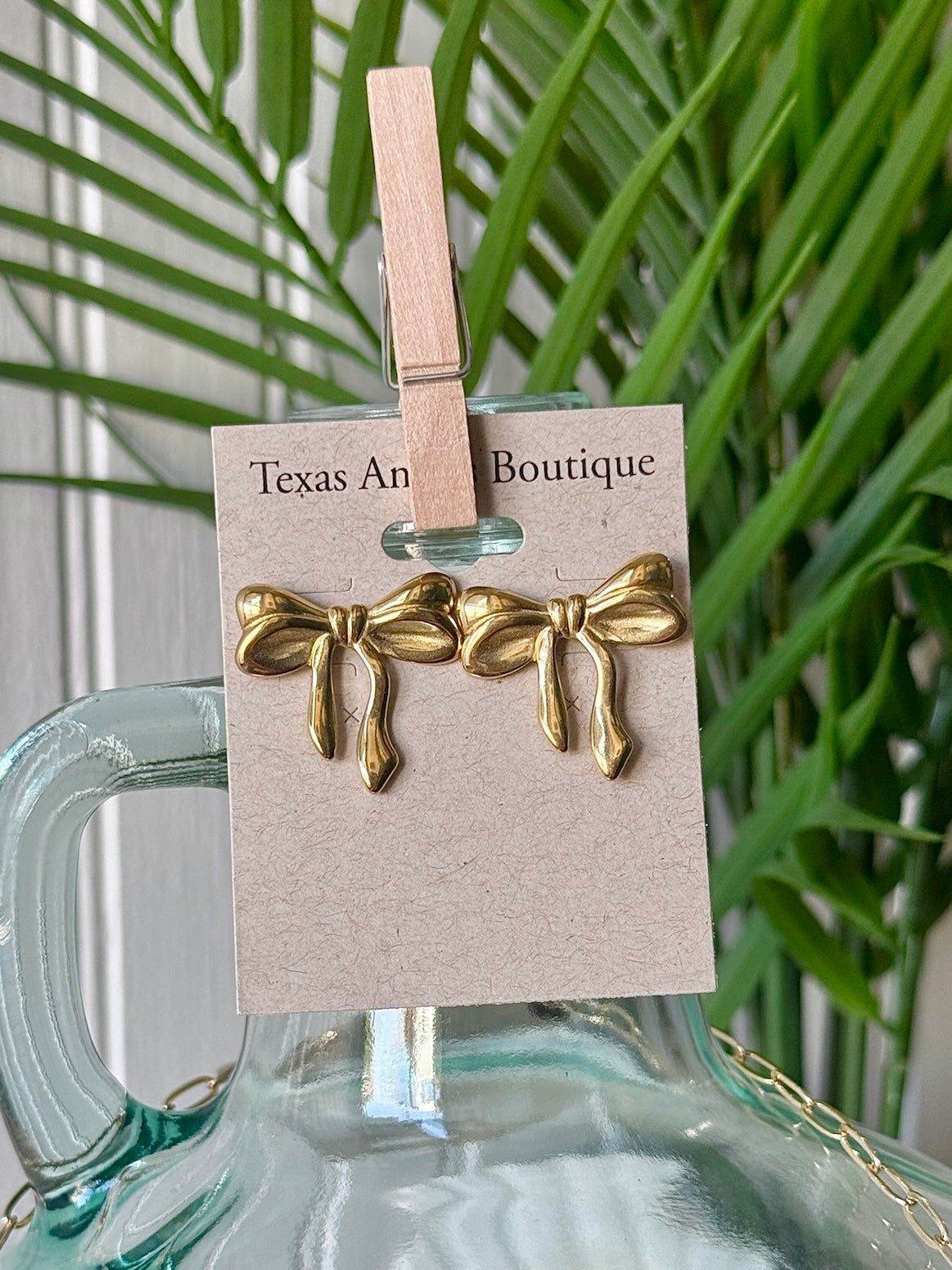 Gold Bow Earrings