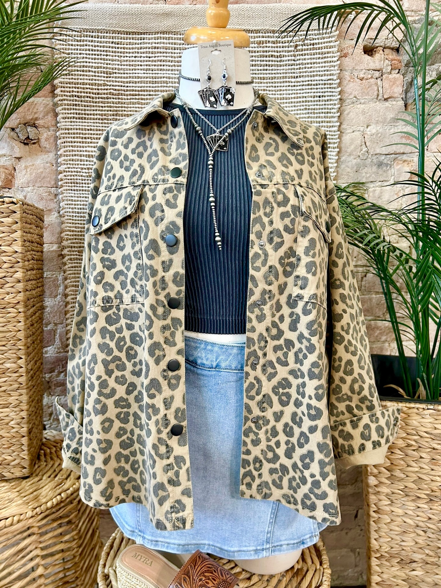 Feelin' Lucky Leopard Print Shacket