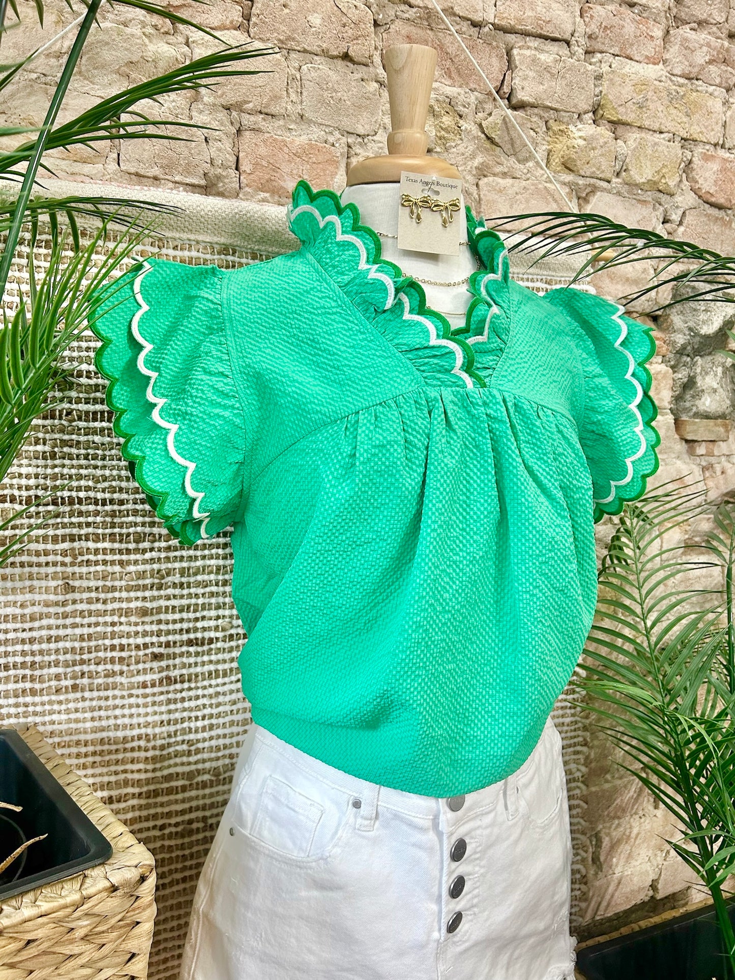 Where The Green Grass Grows Green Blouse