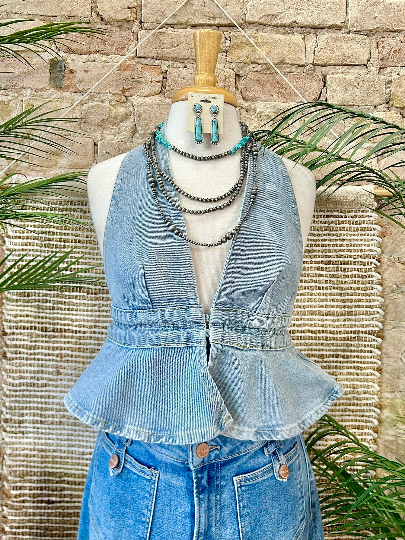 Dear John Denim Halter Top