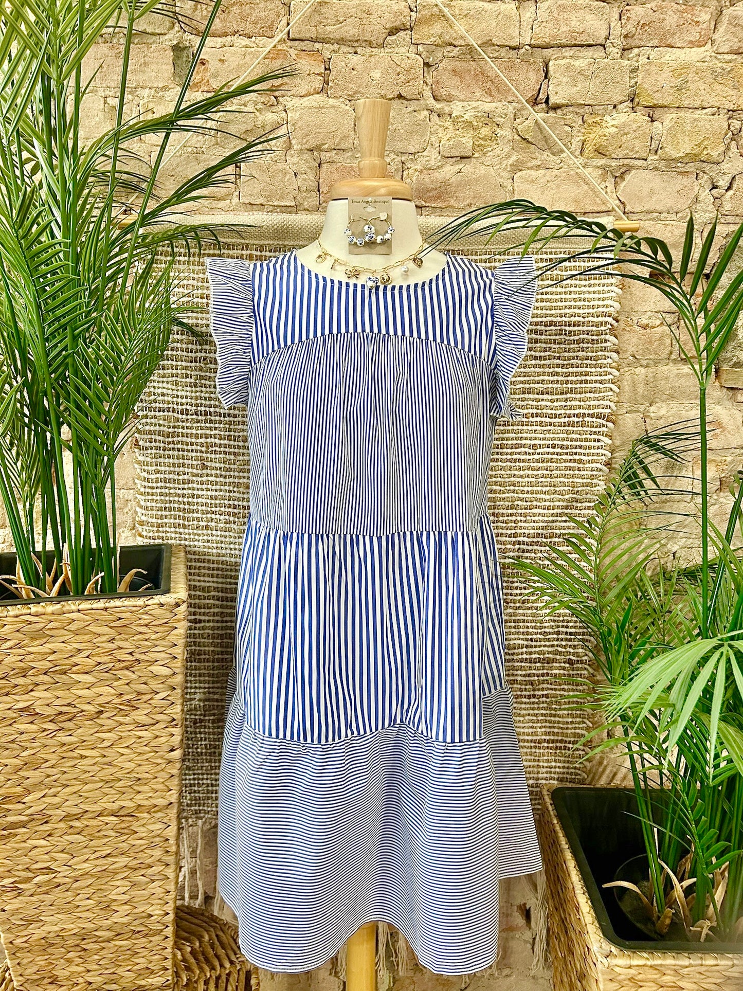 Sunshine State Of Mind Navy Striped Dress
