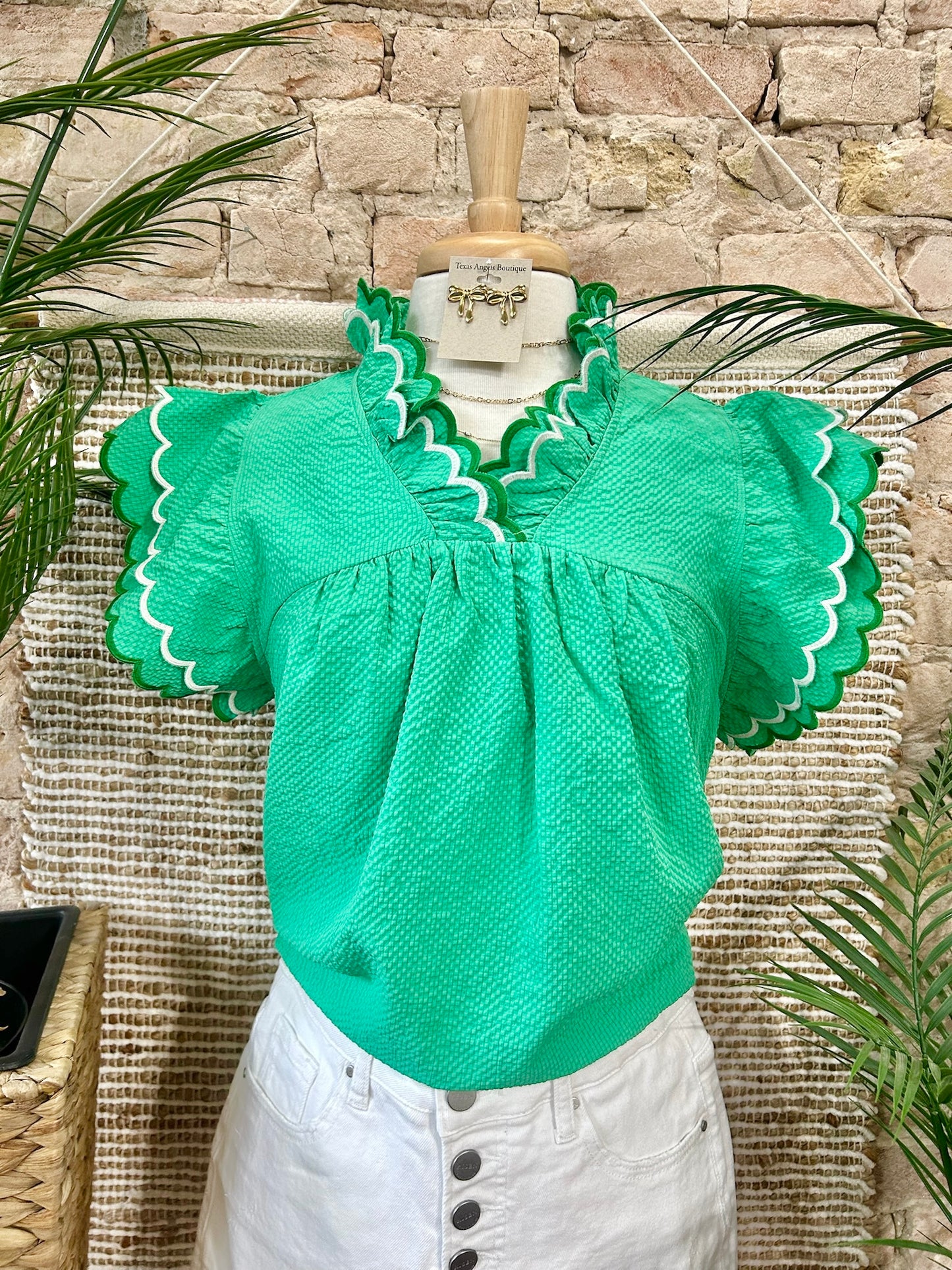 Where The Green Grass Grows Green Blouse