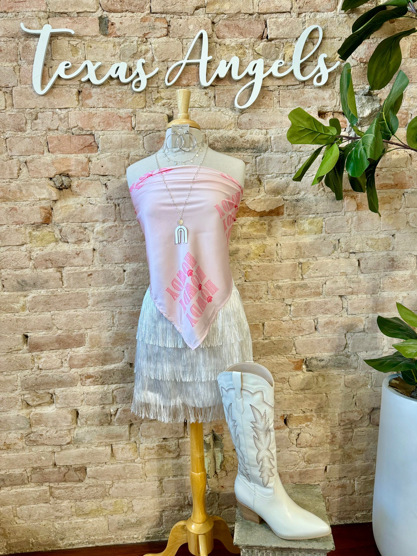 60% Off - Here For The Fun Of It White Fringe Skirt