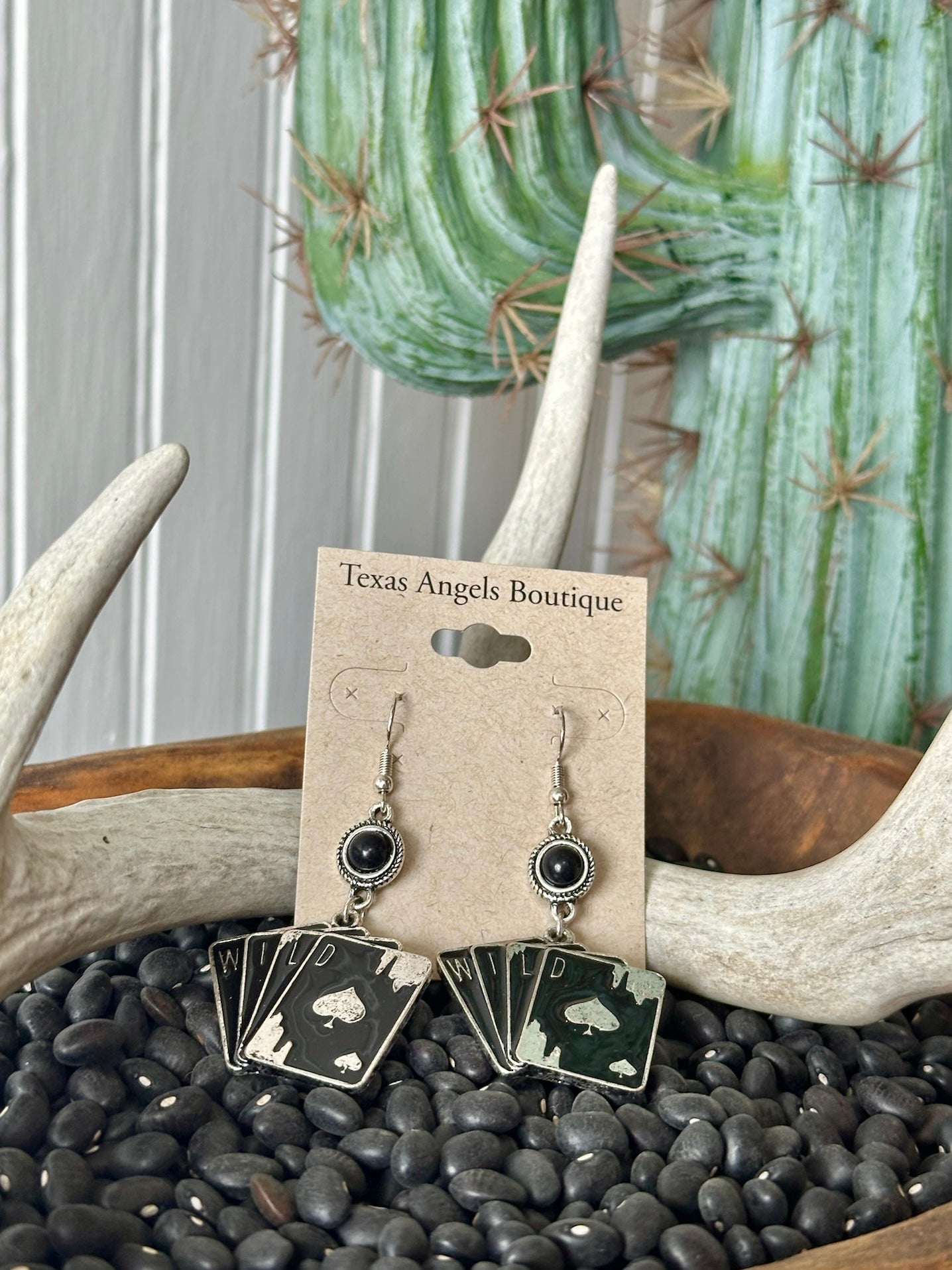 Black Wild Card Earrings