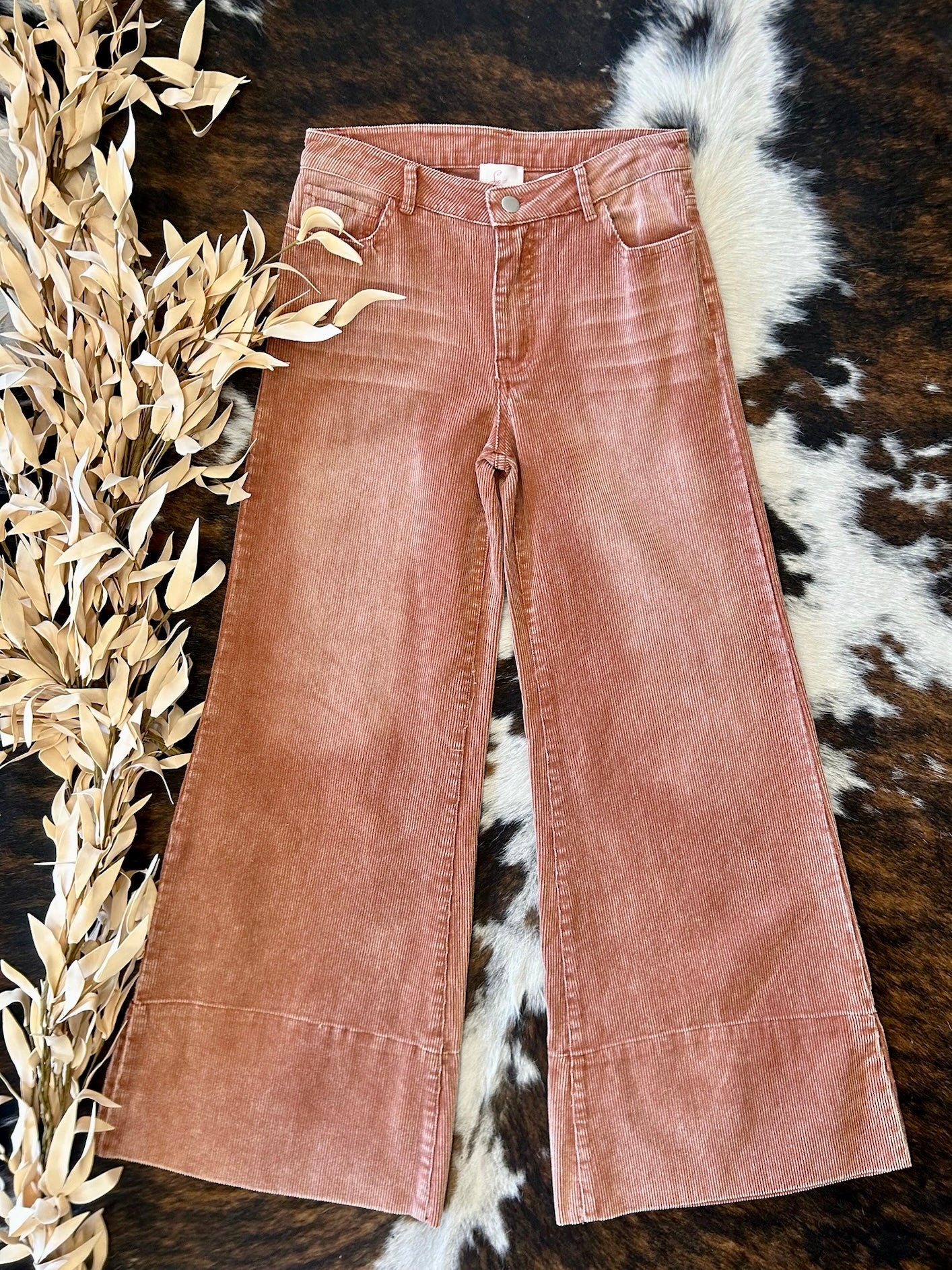 See You Around Rust Corduroy Pants