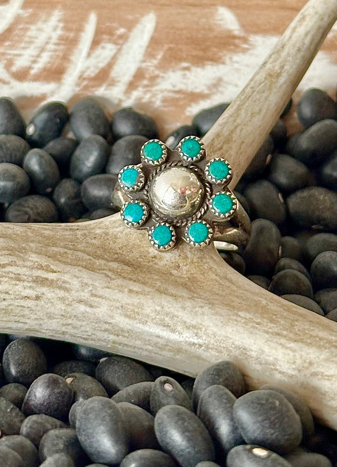 Sterling Silver & Genuine Turquoise Ring
