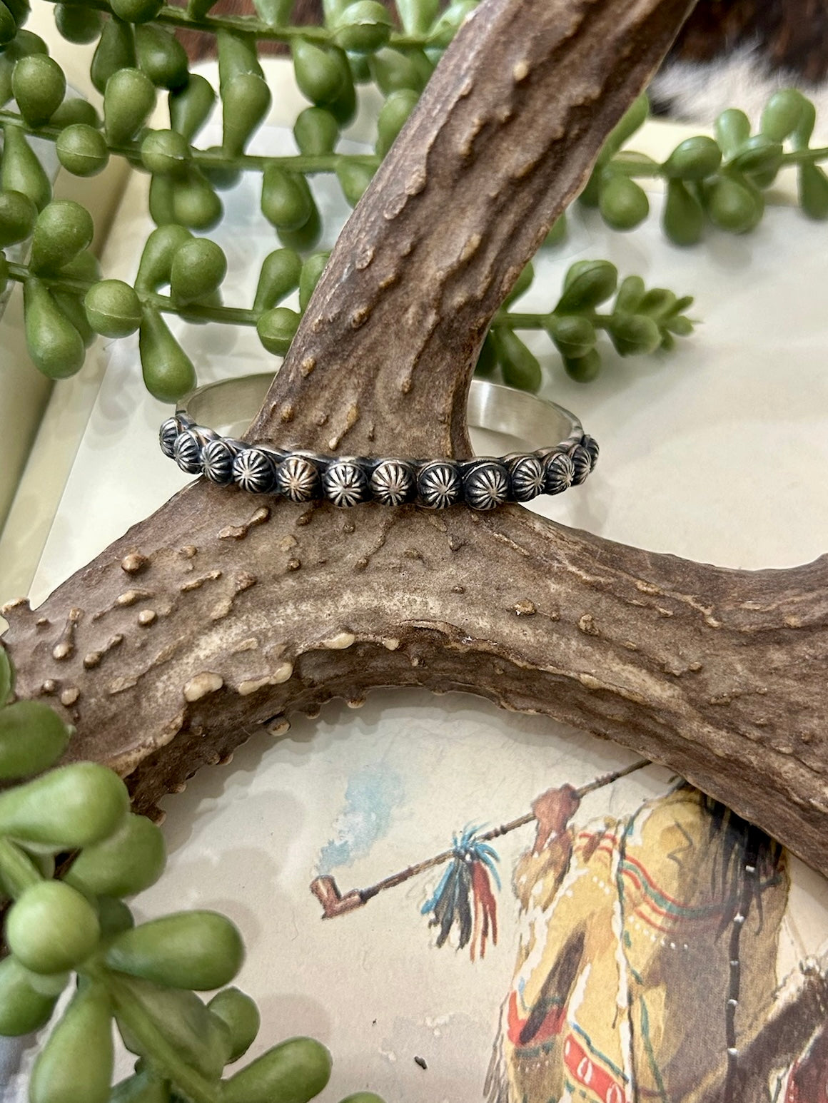 Navajo Handmade Sterling Silver Stacker Cuff