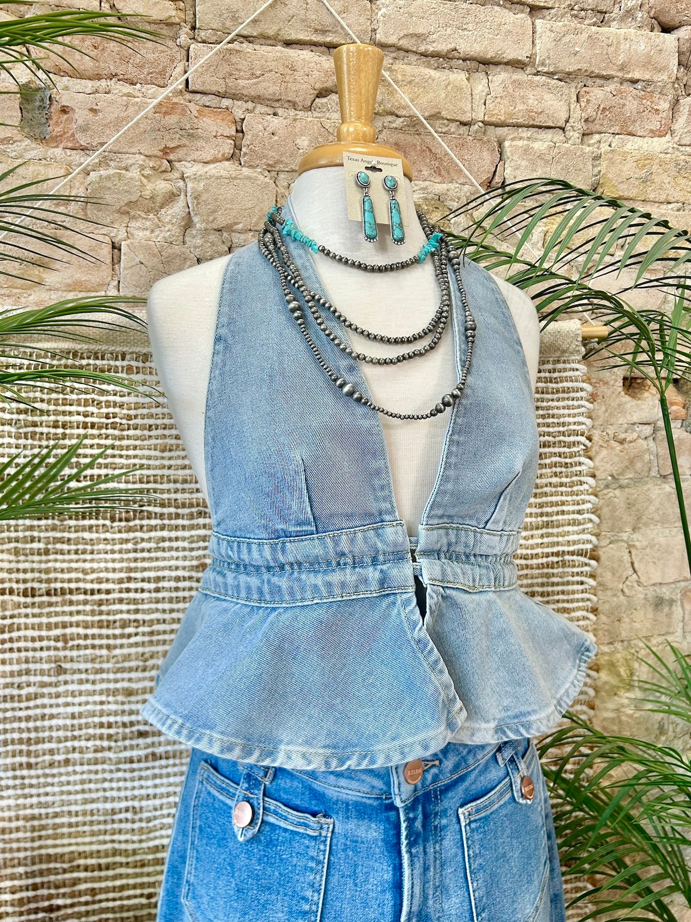 Dear John Denim Halter Top