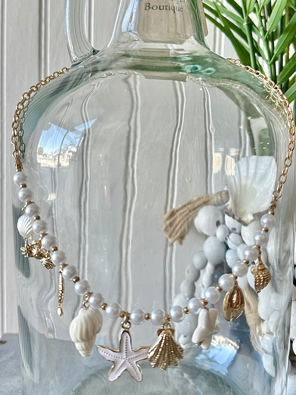 Gold Sea Shell Charm Necklace