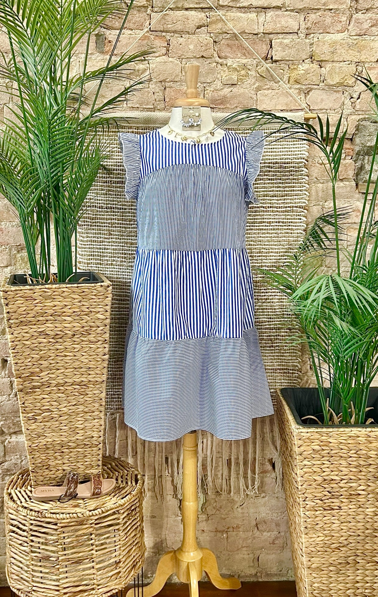 Sunshine State Of Mind Navy Striped Dress