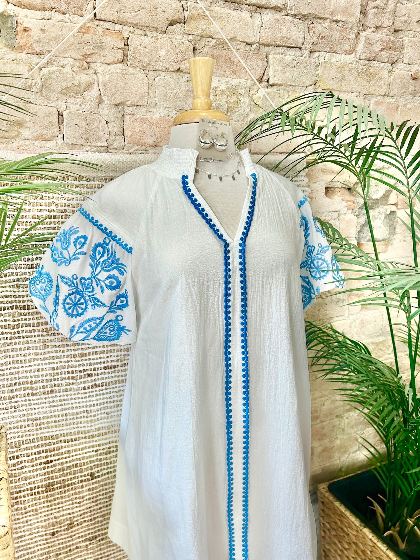 Well Wishes White Embroidered Dress