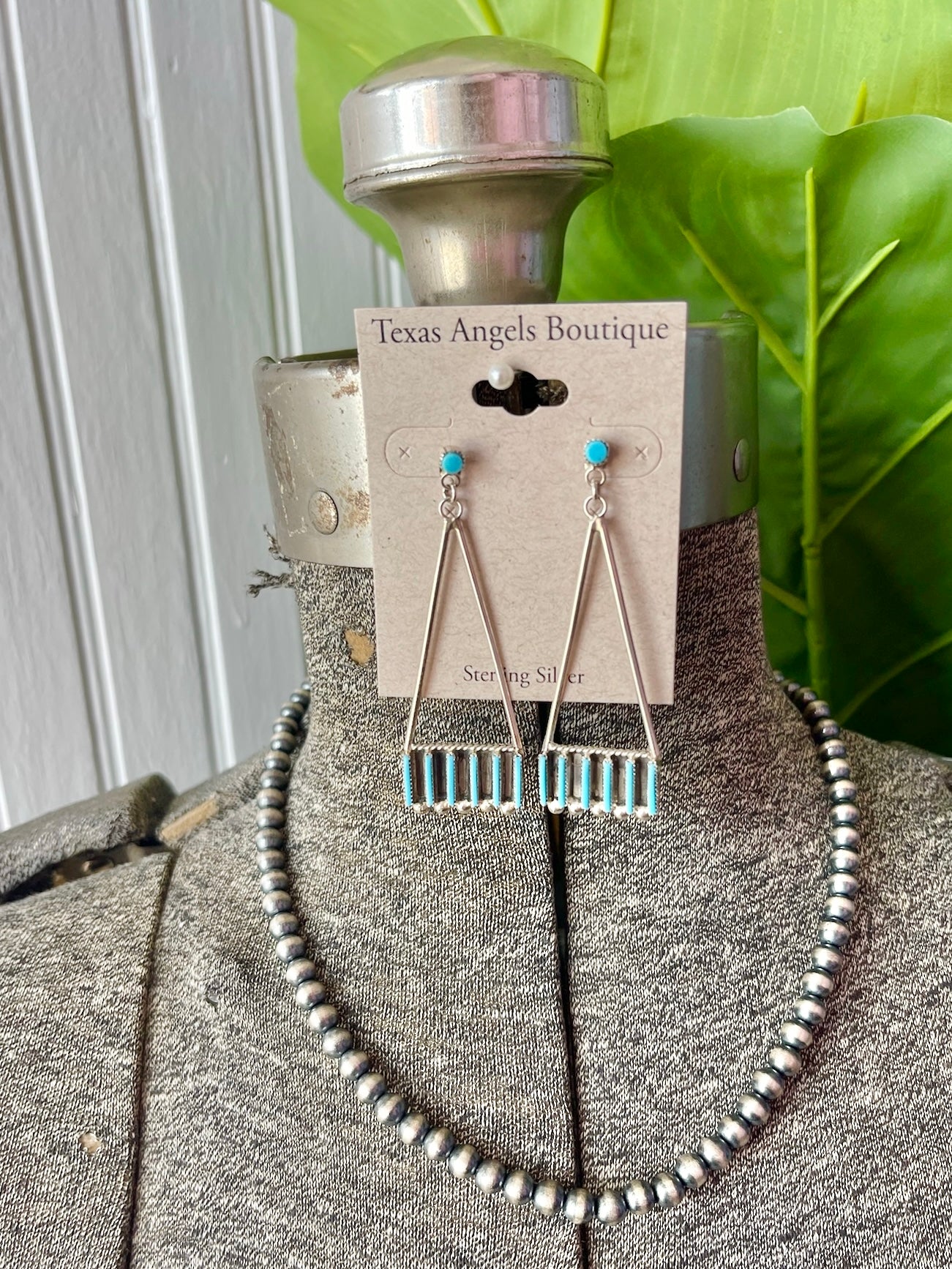 Sterling Silver Sleeping Beauty Turquoise Earrings