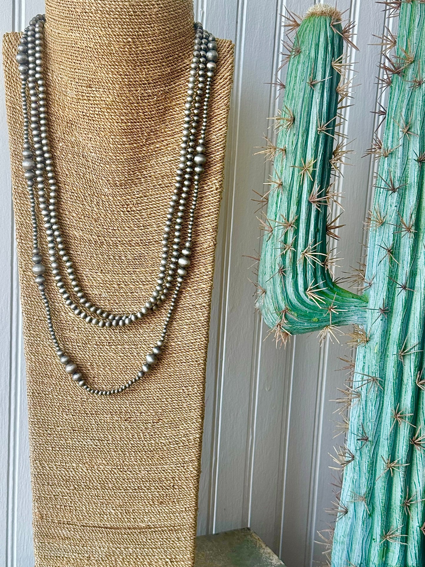 Silver Beaded Necklace