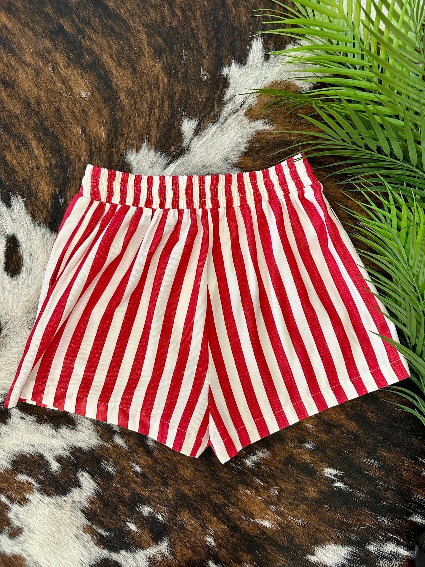 Stars & Stripes Red Striped Shorts