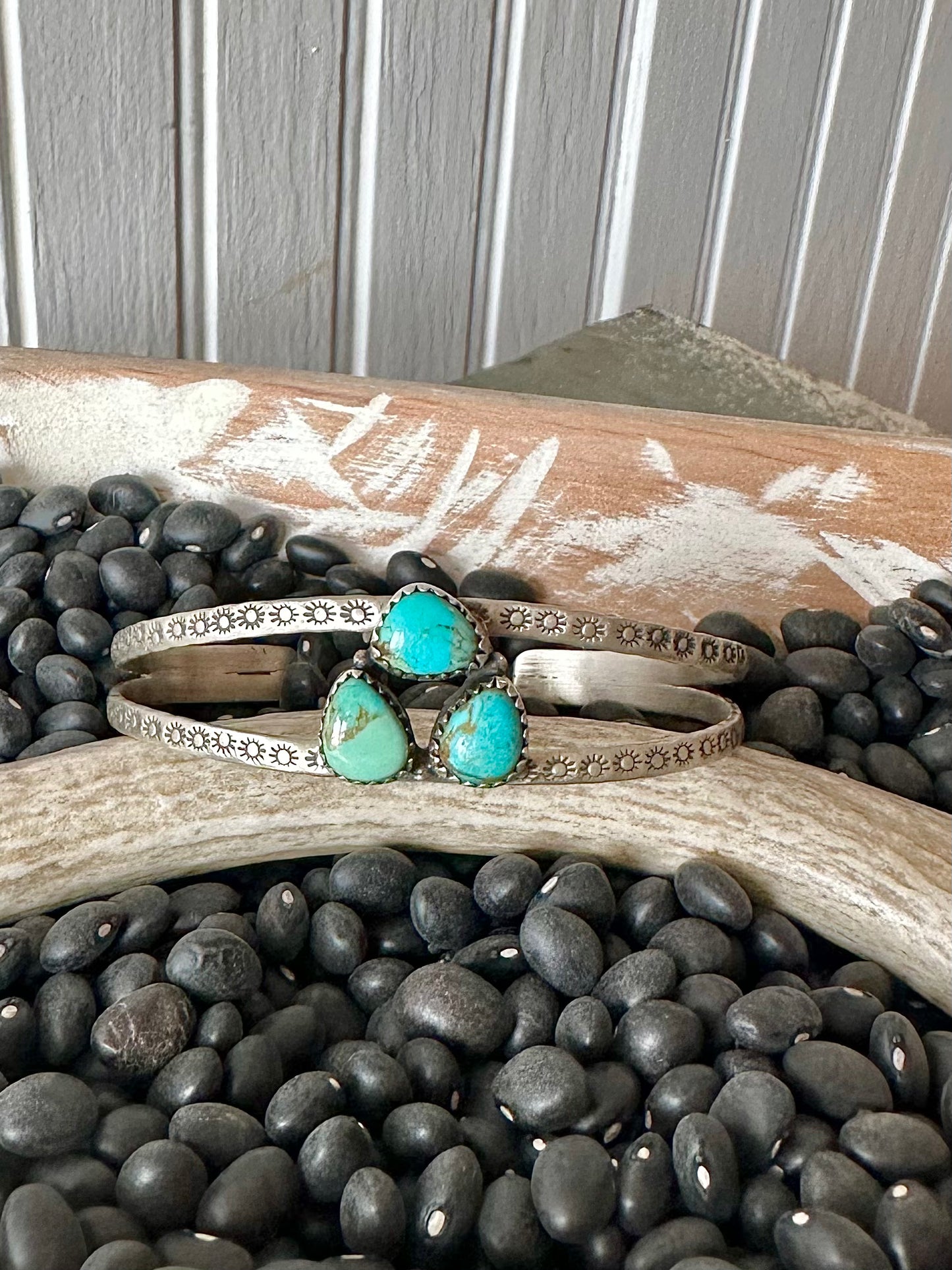 Sterling Silver & Genuine Turquoise Cuff