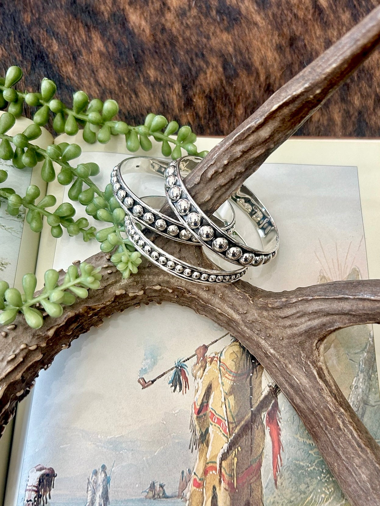 Sterling Silver Studded Bangles