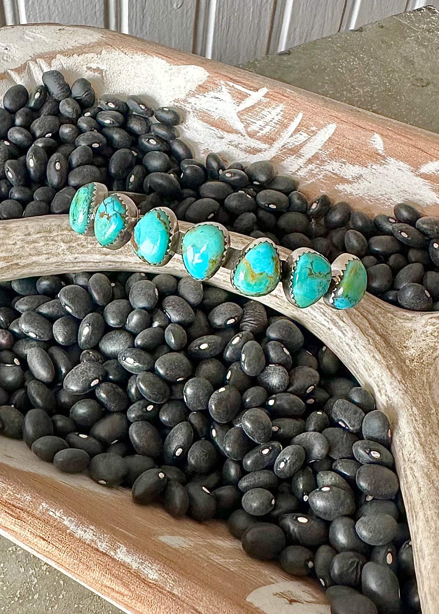 Sterling Silver & Genuine Turquoise Cuff