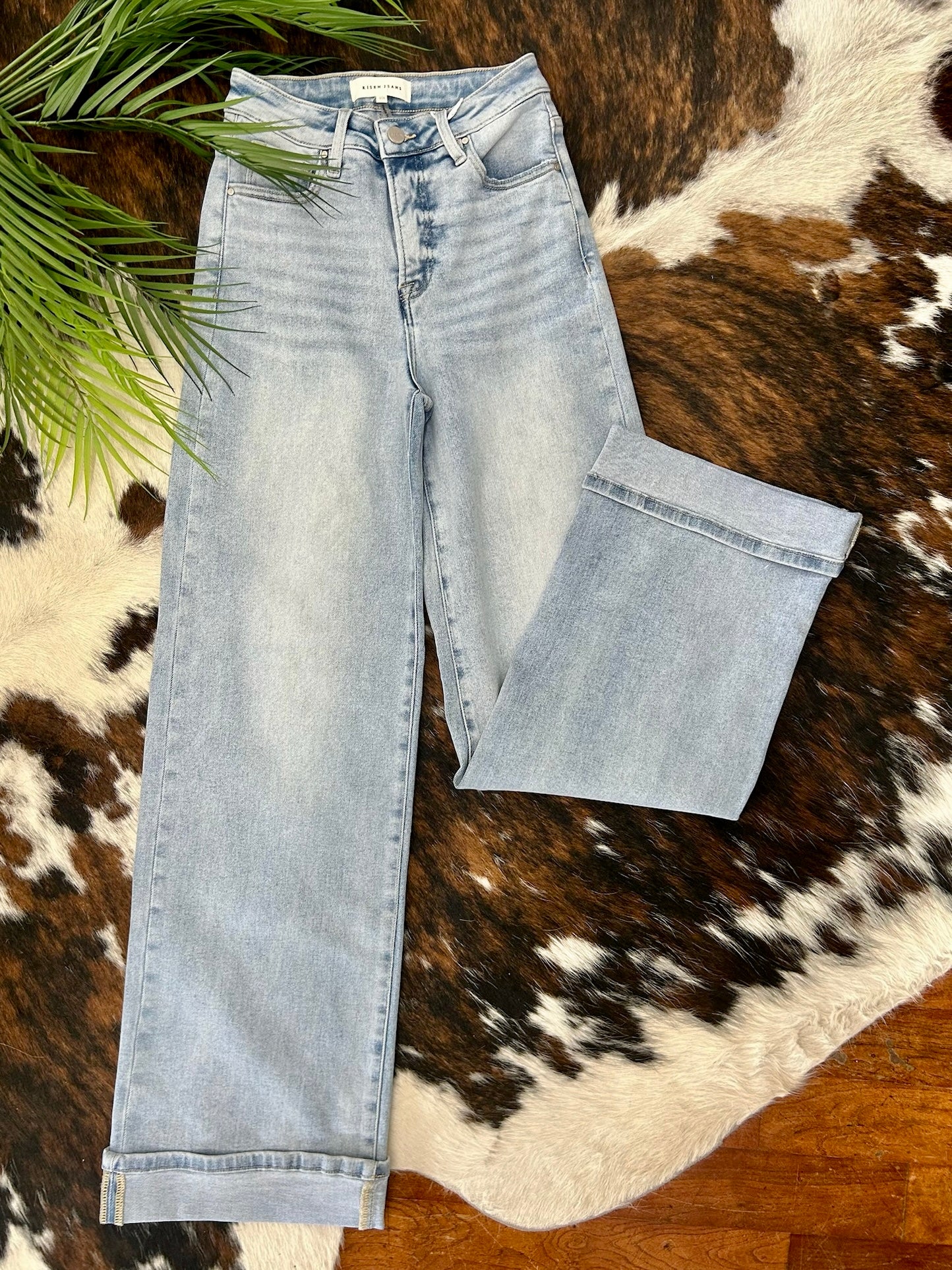 Light It Up Wide Leg Risen Jeans