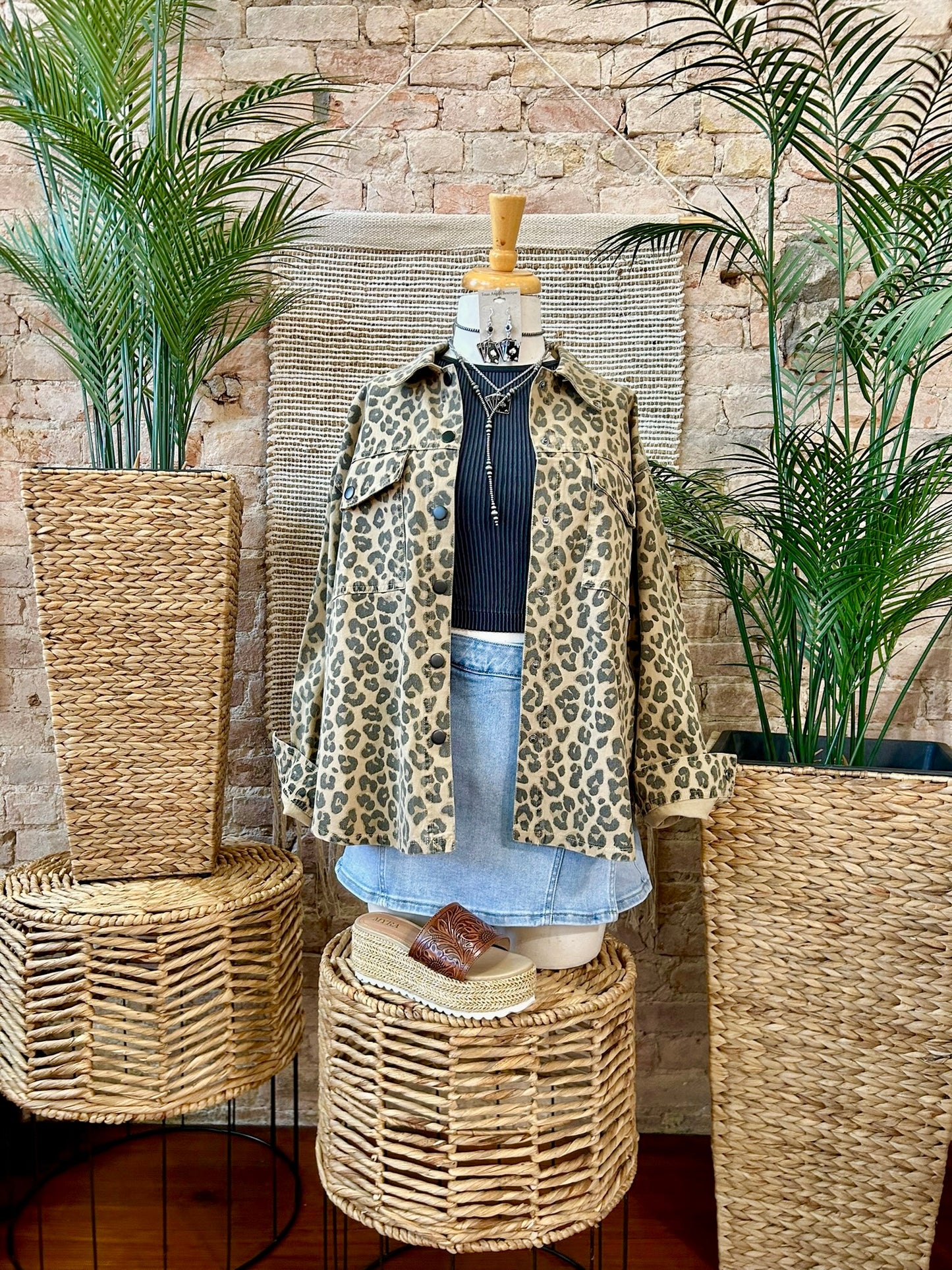 Feelin' Lucky Leopard Print Shacket