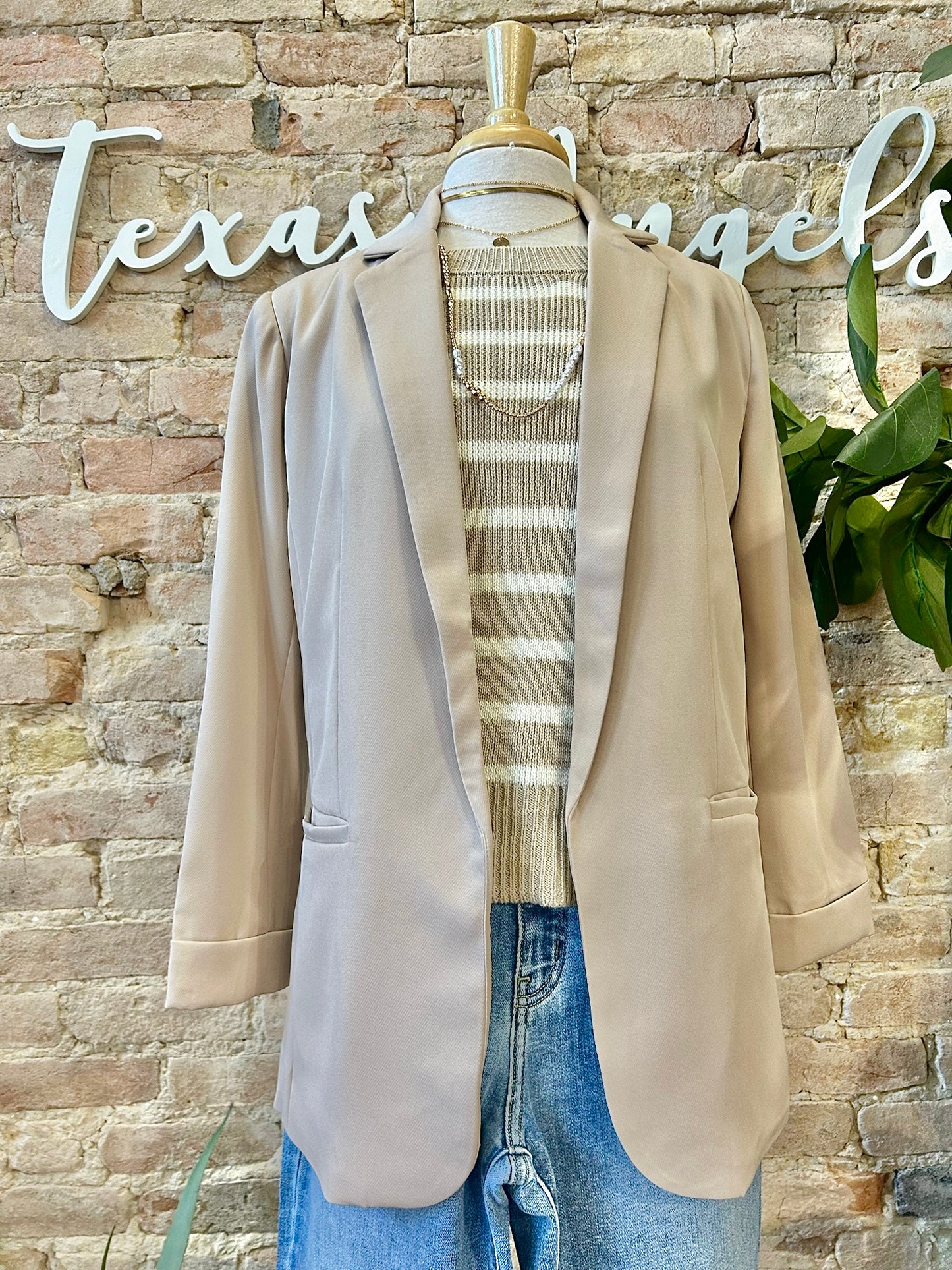 50% Off - Boss Babe Khaki Blazer