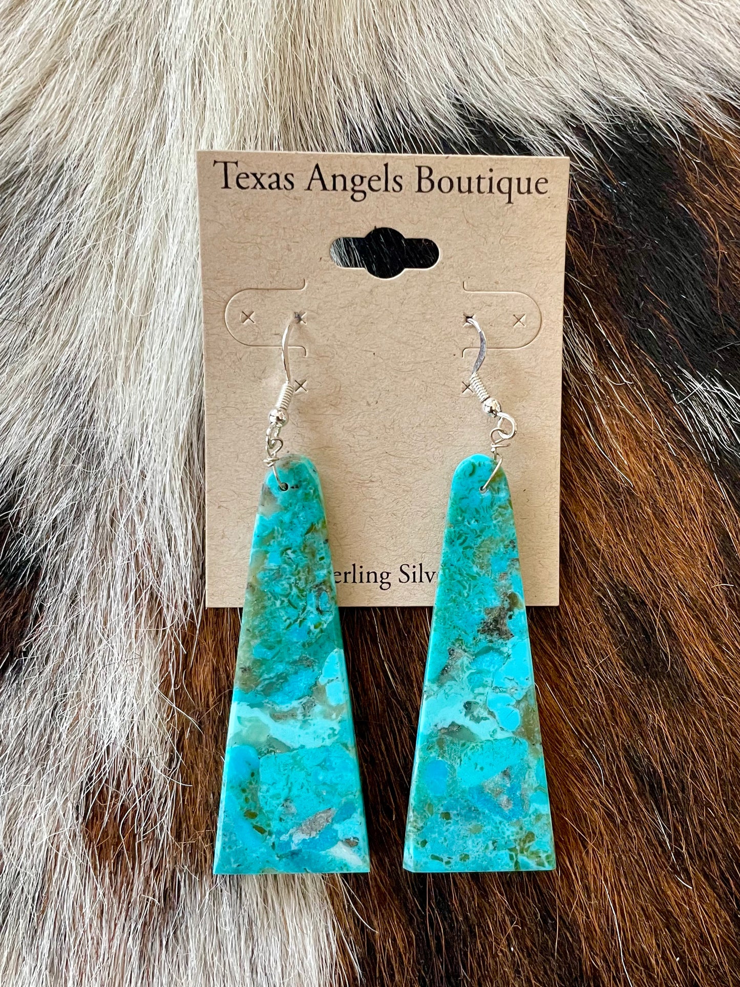 Kingman Turquoise Slab Earrings