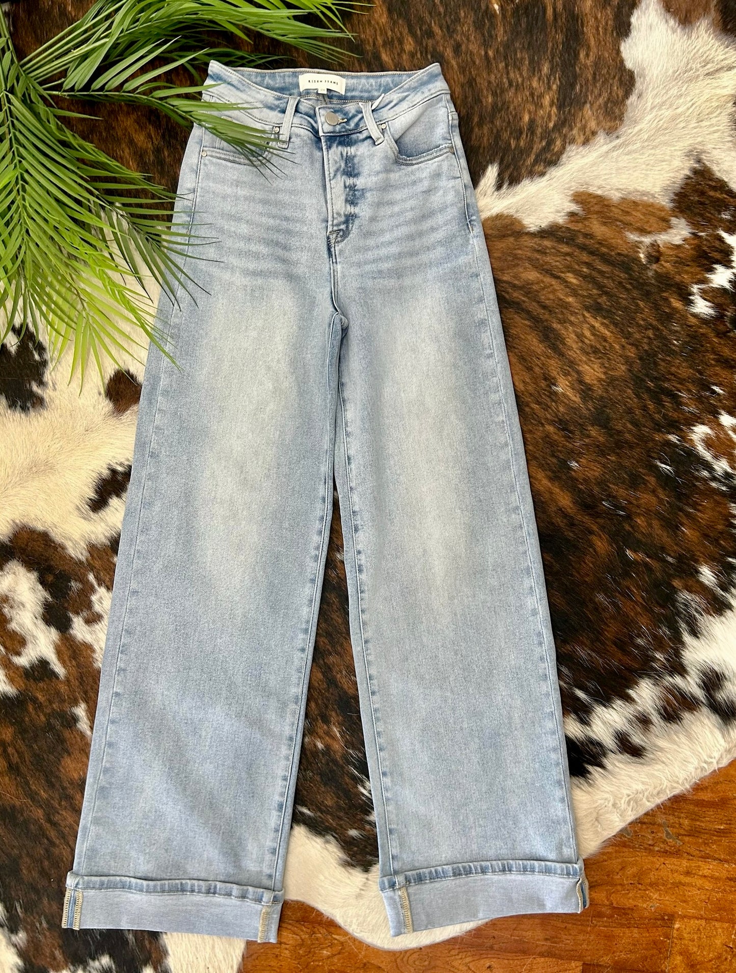 Light It Up Wide Leg Risen Jeans
