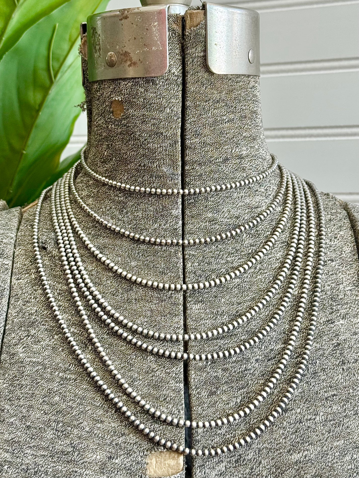 3MM Sterling Silver Navajo Pearl Necklace