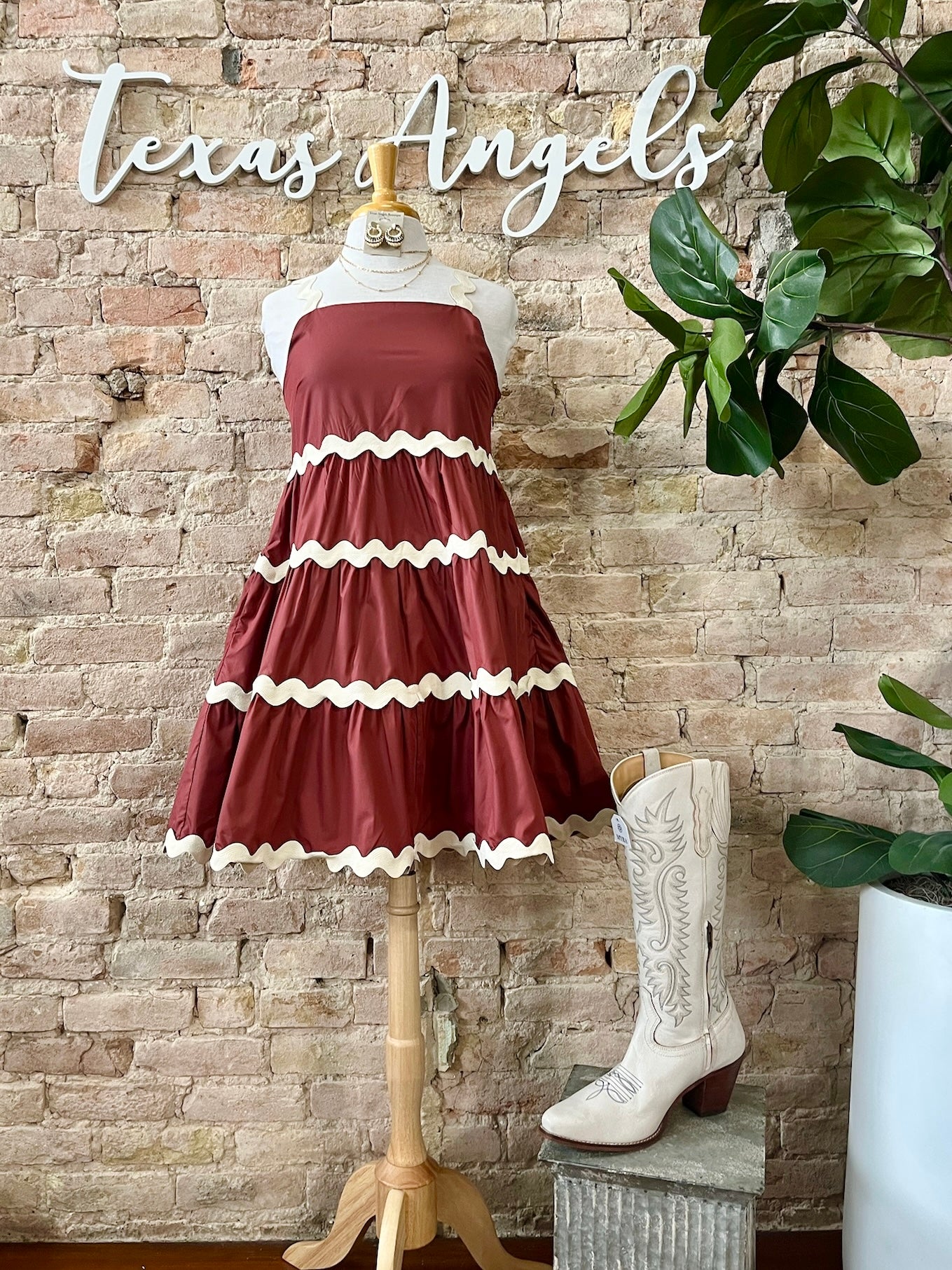 All Dolled Up Rust Dress