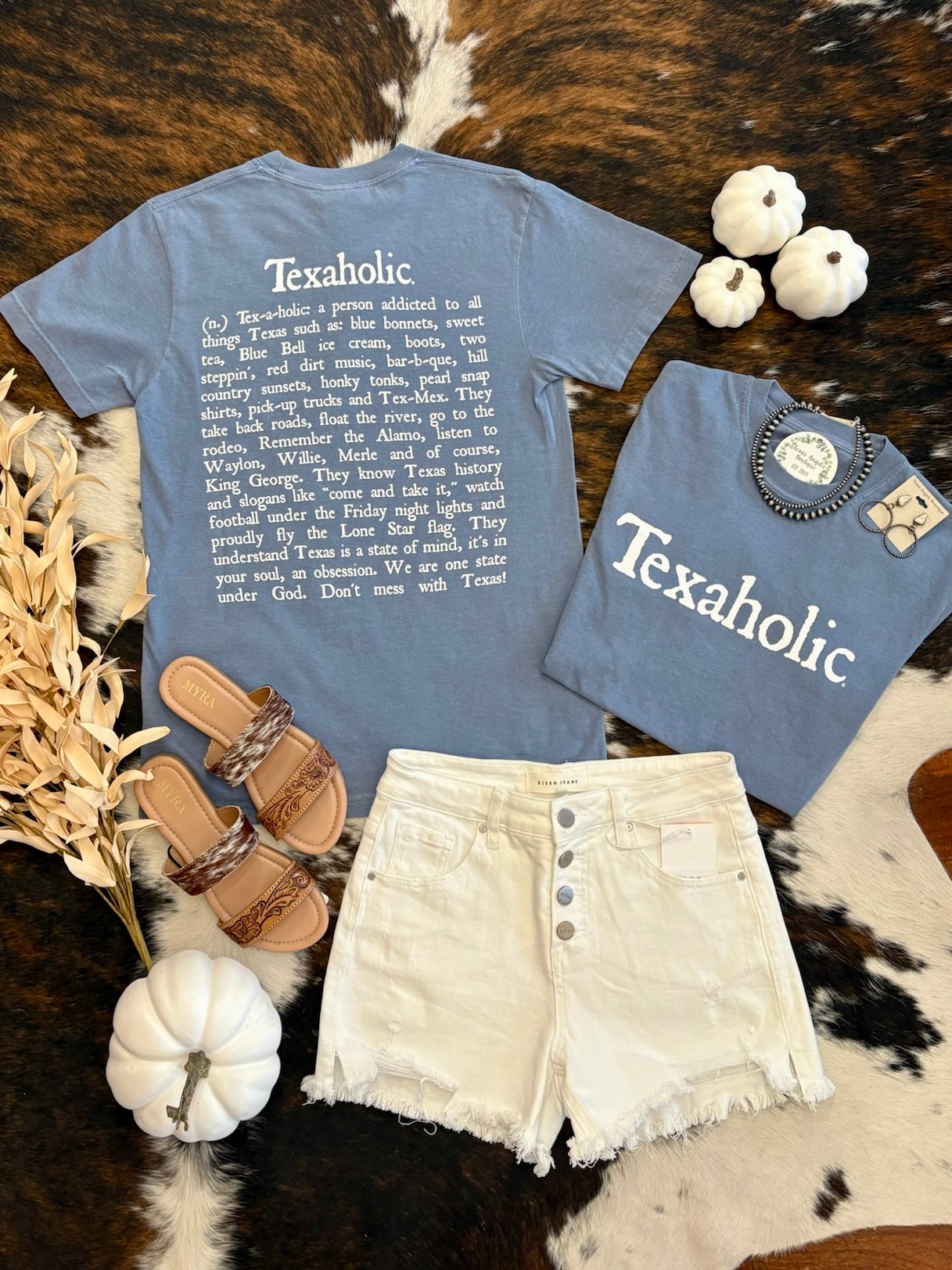 Blue Jean Texaholic Graphic Tee