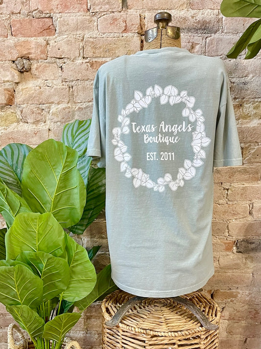 Texas Angels Boutique Graphic Tee - Sage