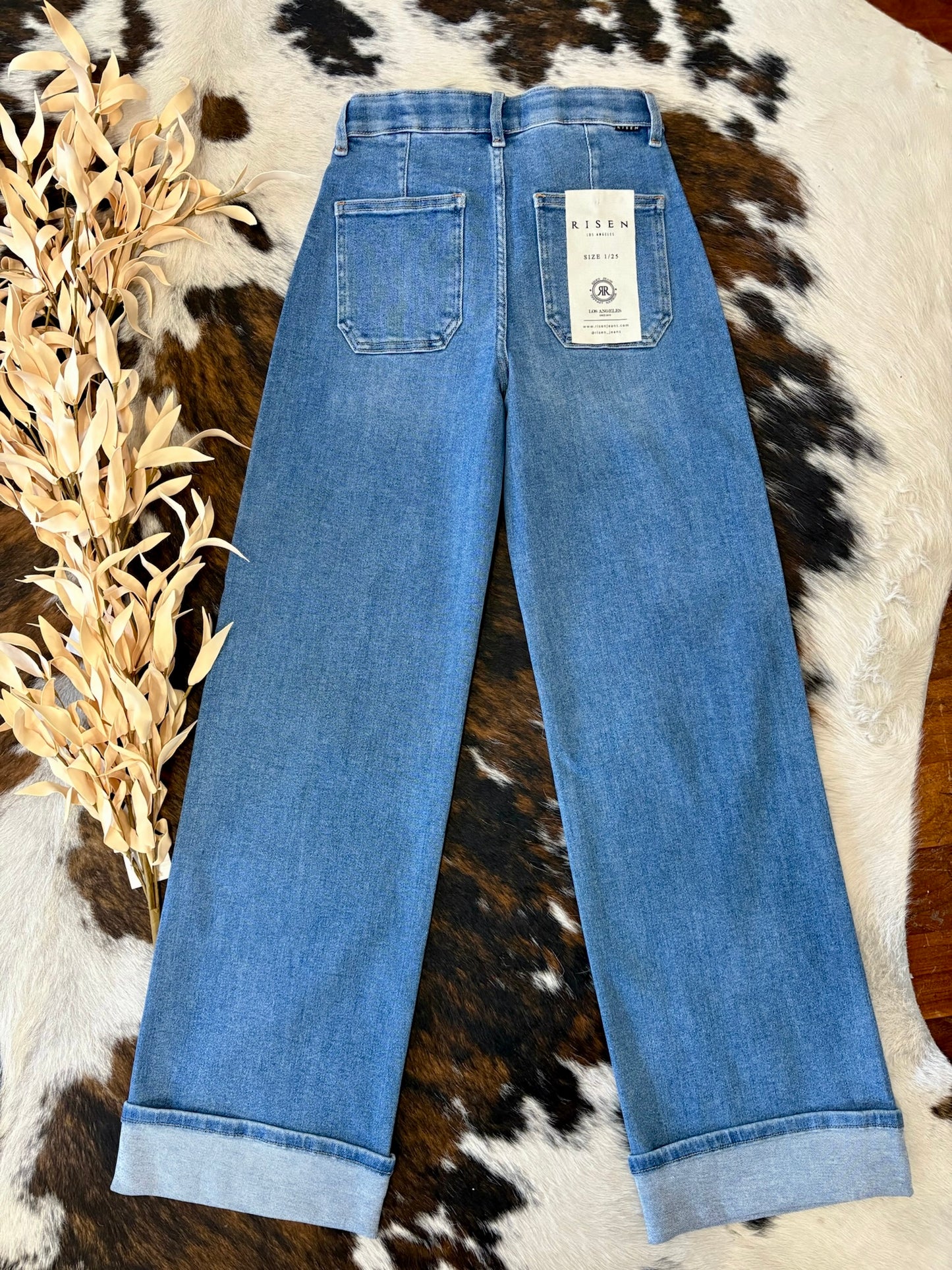 Way Back When Wide Leg Risen Jeans