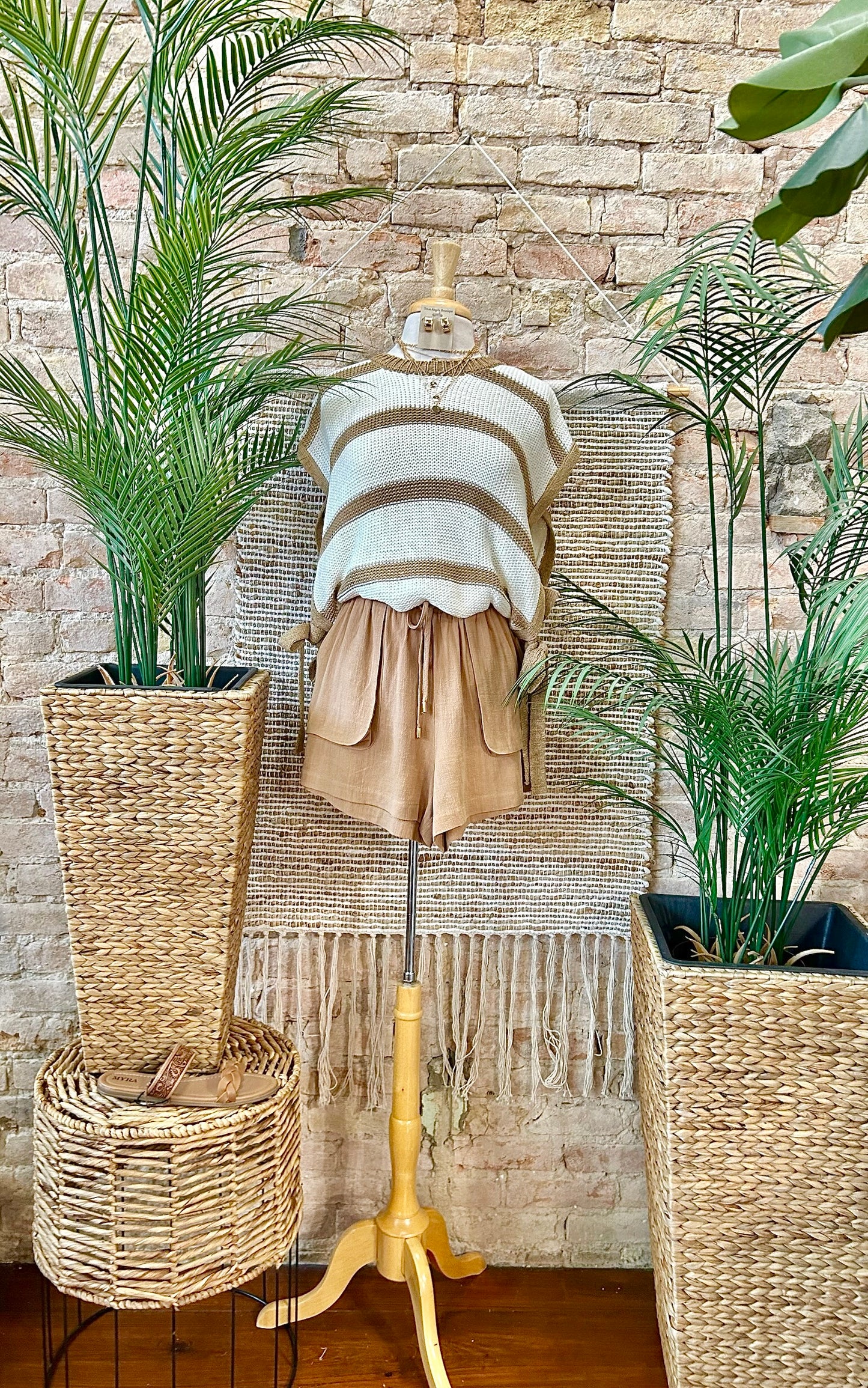 50% Off - When The Time Is Right Terracotta Linen Shorts