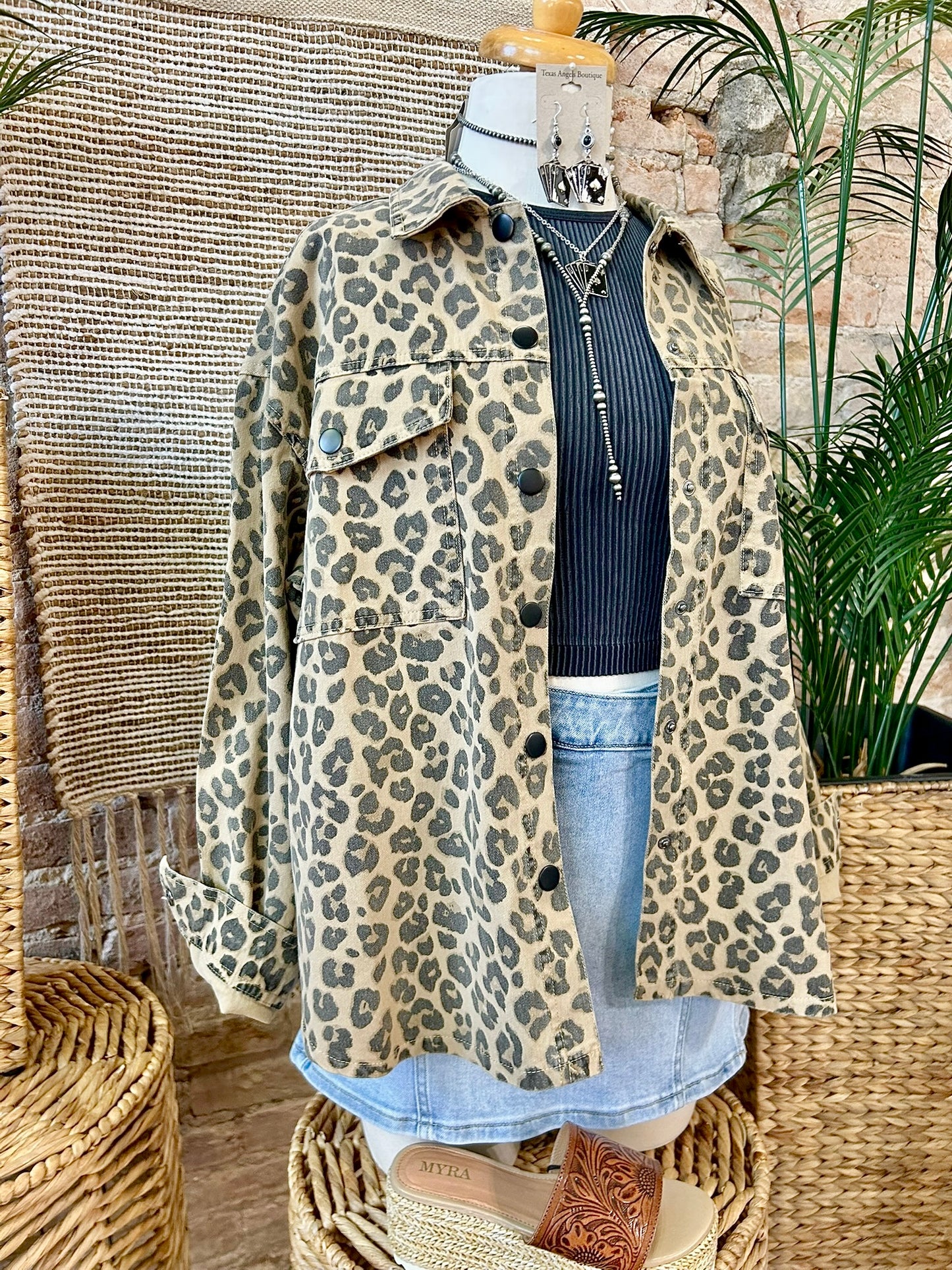 Feelin' Lucky Leopard Print Shacket