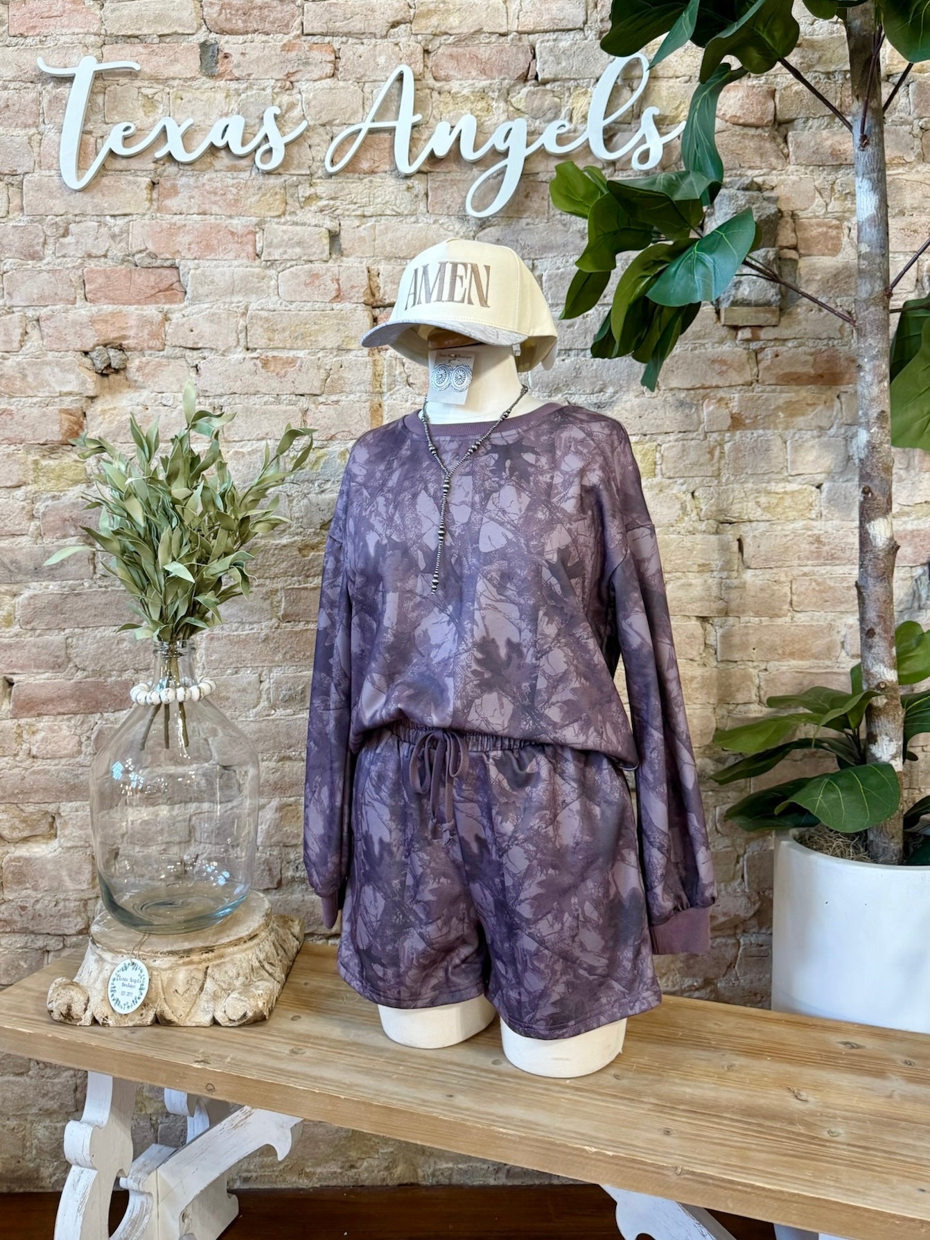 50% Off - Can't Stop Me Now Dark Camo Lounge Set