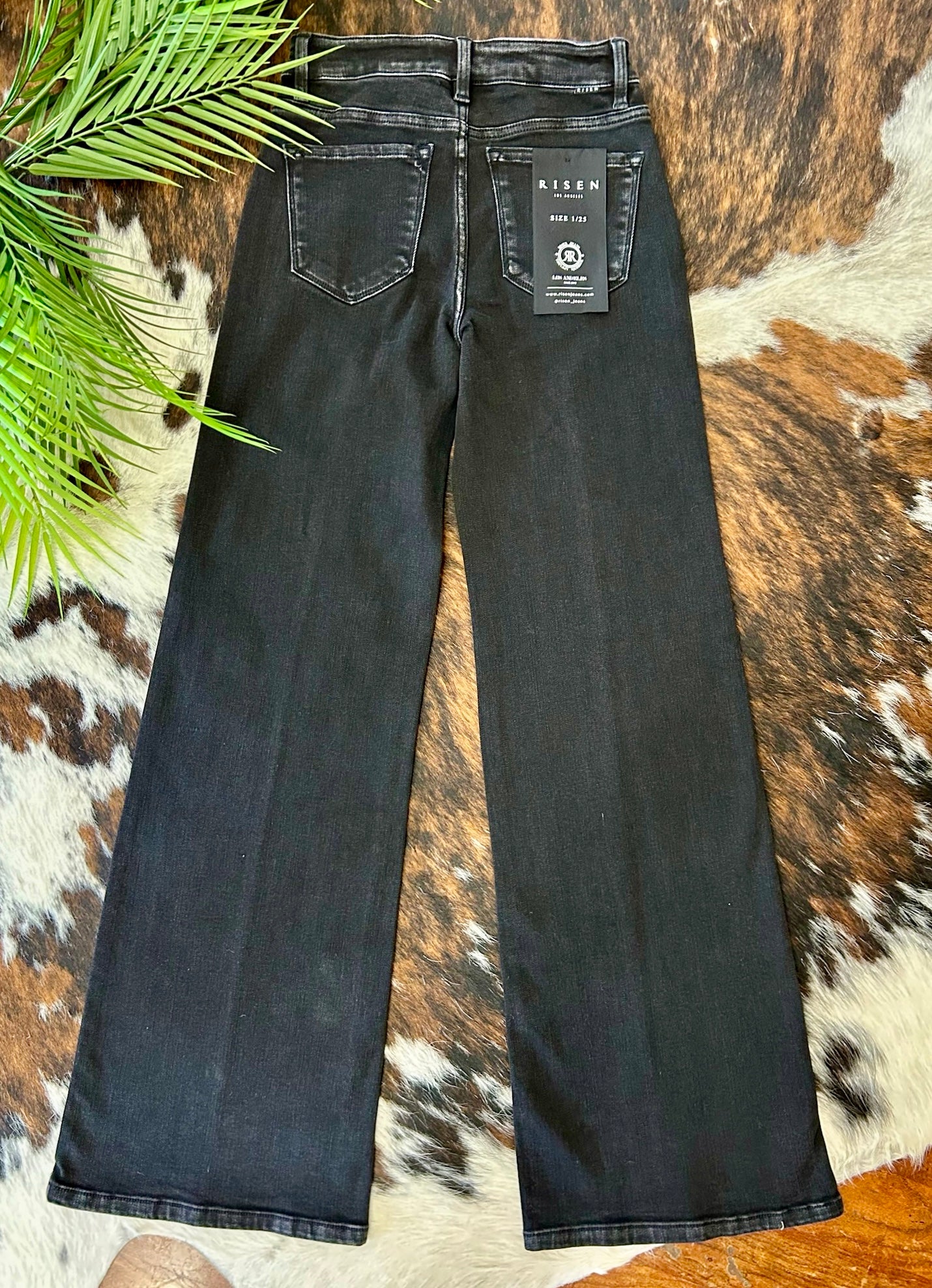 BRB Black Wide Leg Risen Jeans