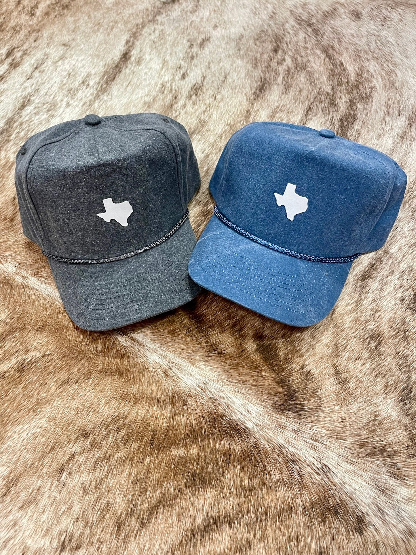 Blue Texas State Trucker Cap