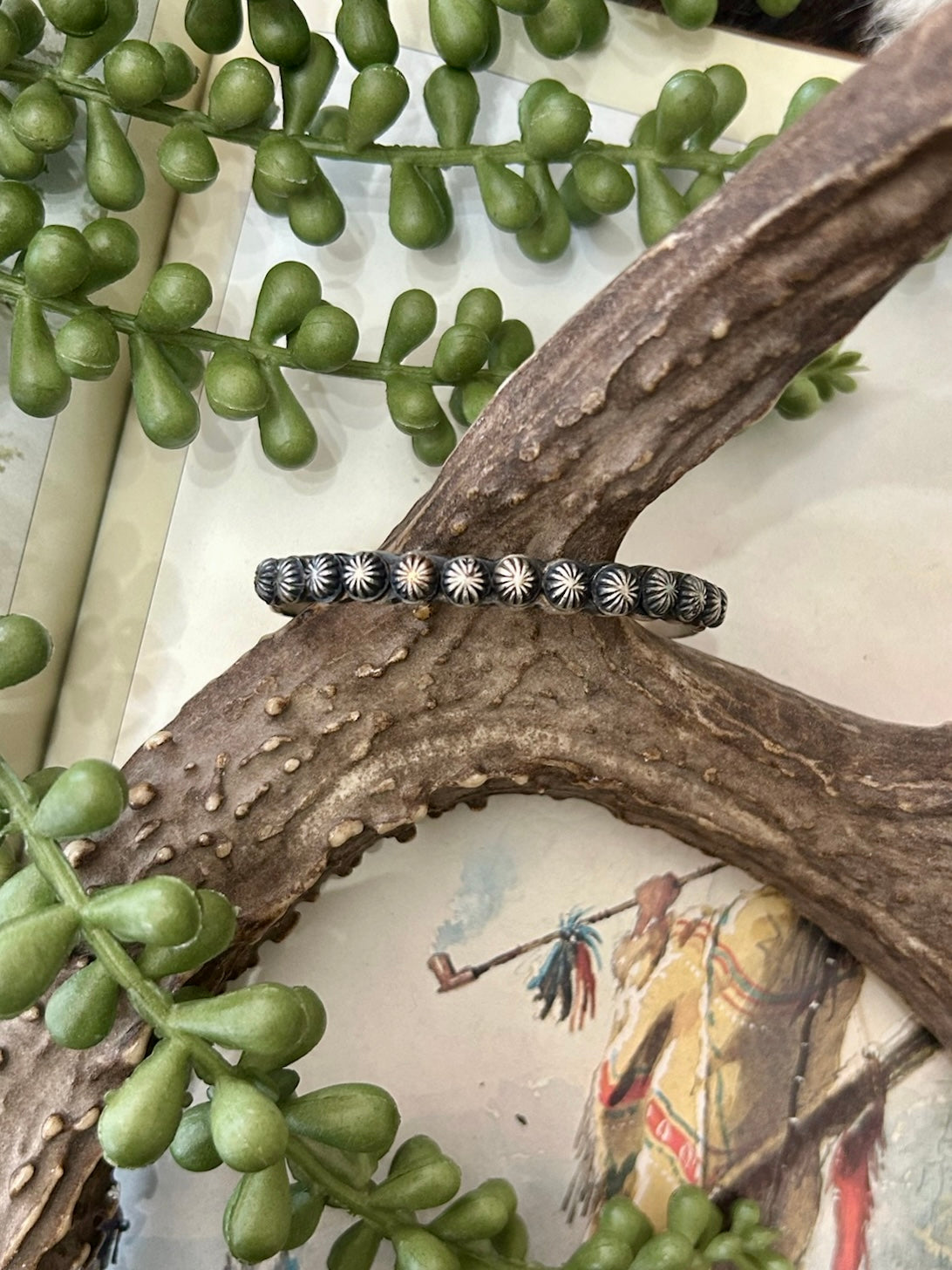 Navajo Handmade Sterling Silver Stacker Cuff