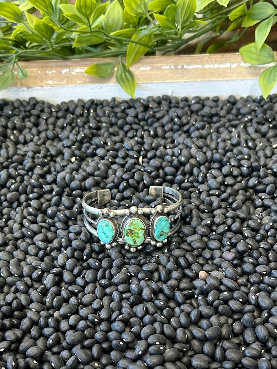 Sterling Silver Sonoran Gold Turquoise Cuff