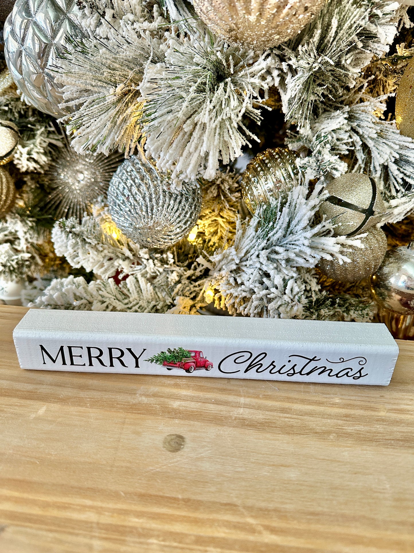Merry Christmas Wooden Sign