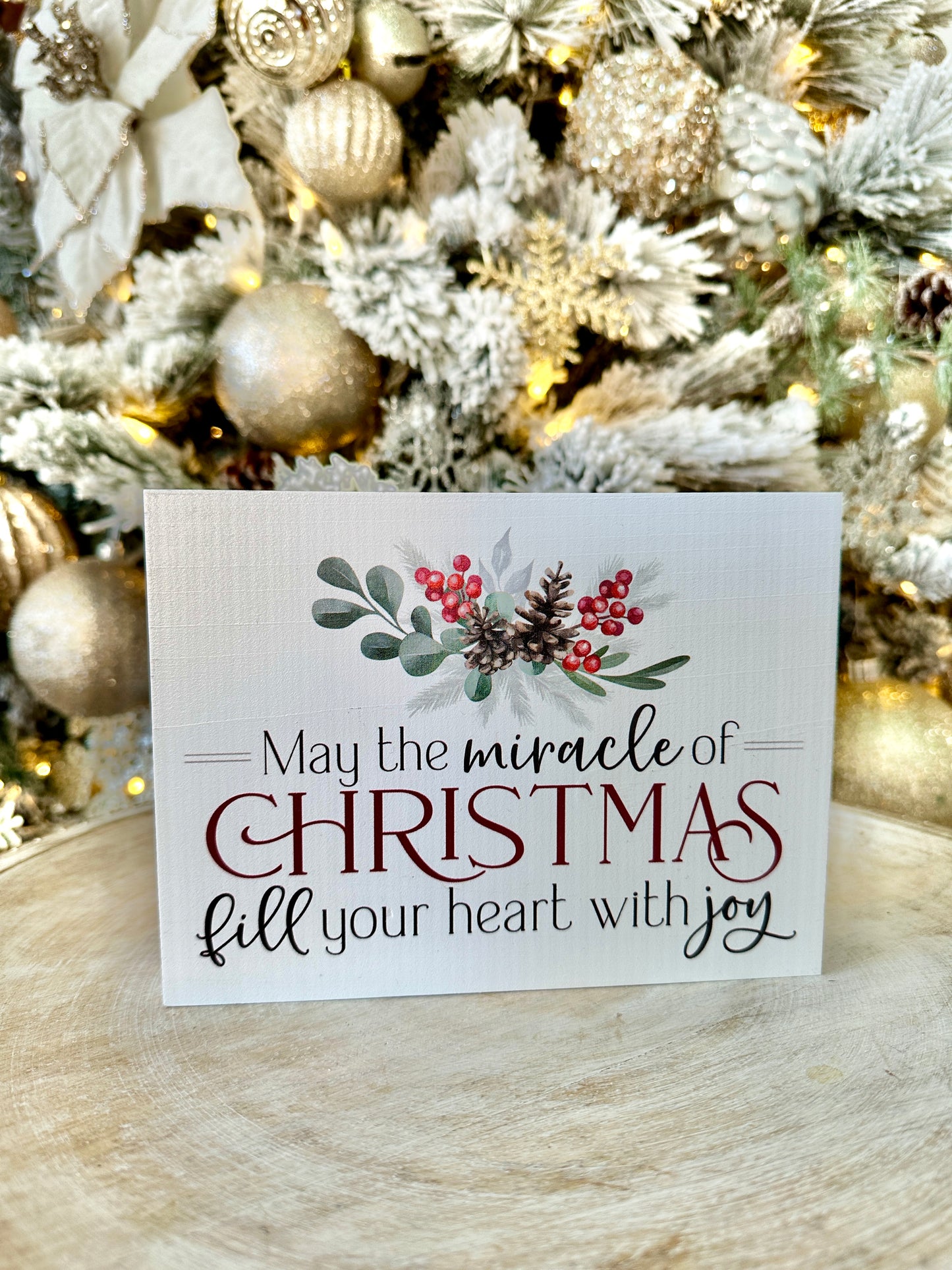 Christmas Miracle Wooden Sign