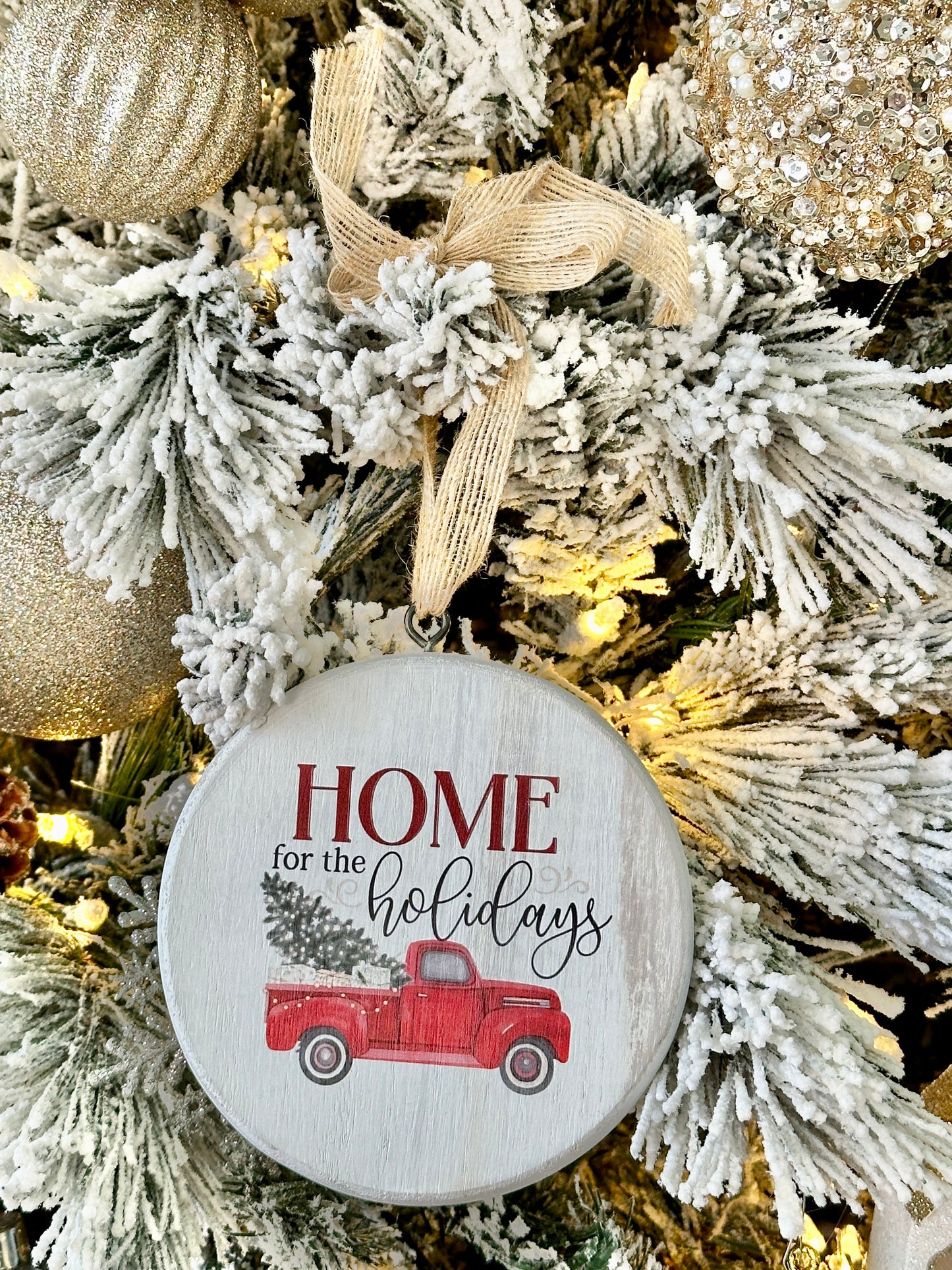 50% Off - Home For The Holidays Wooden Ornament