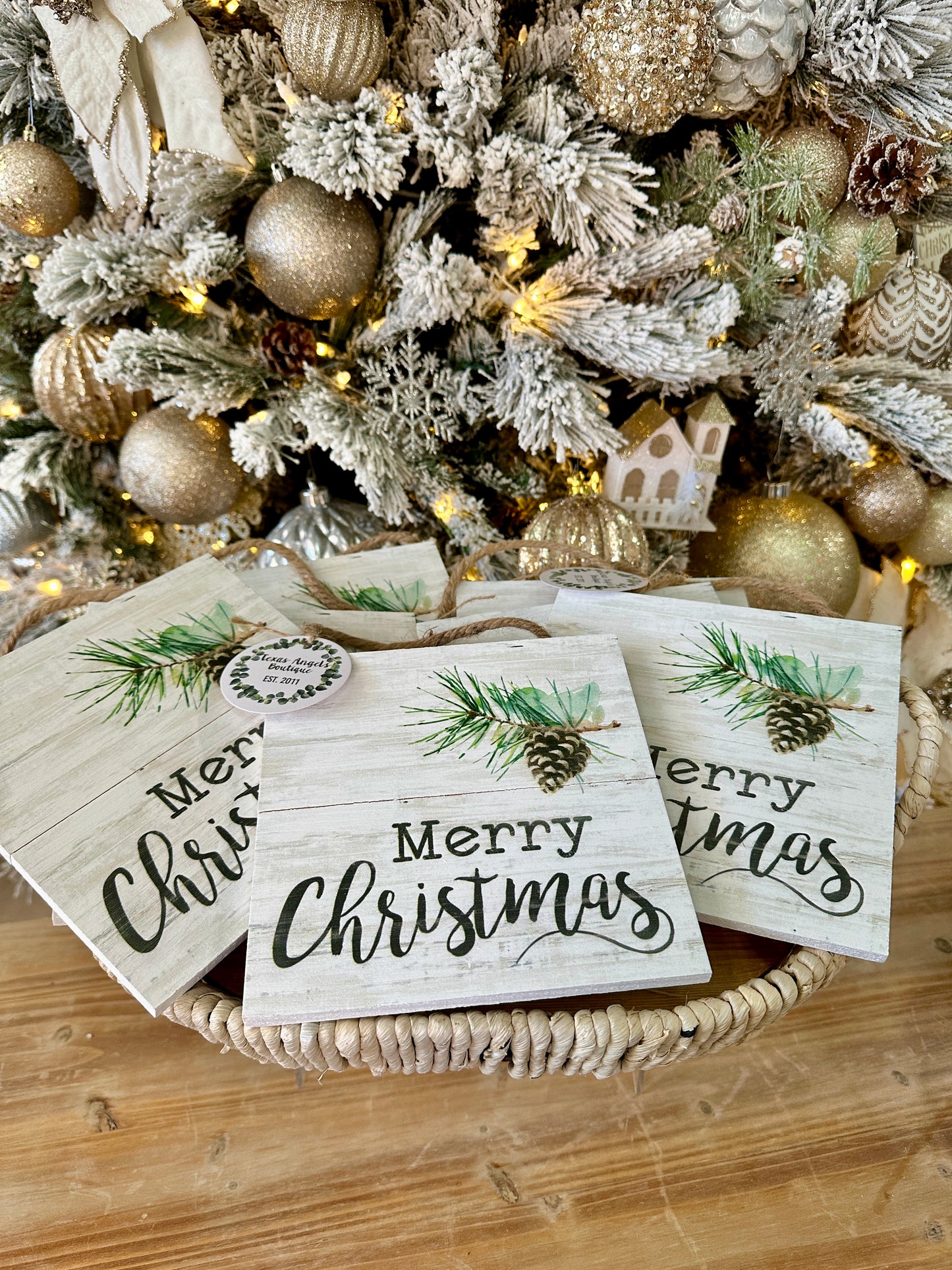 Merry Christmas Wooden Sign