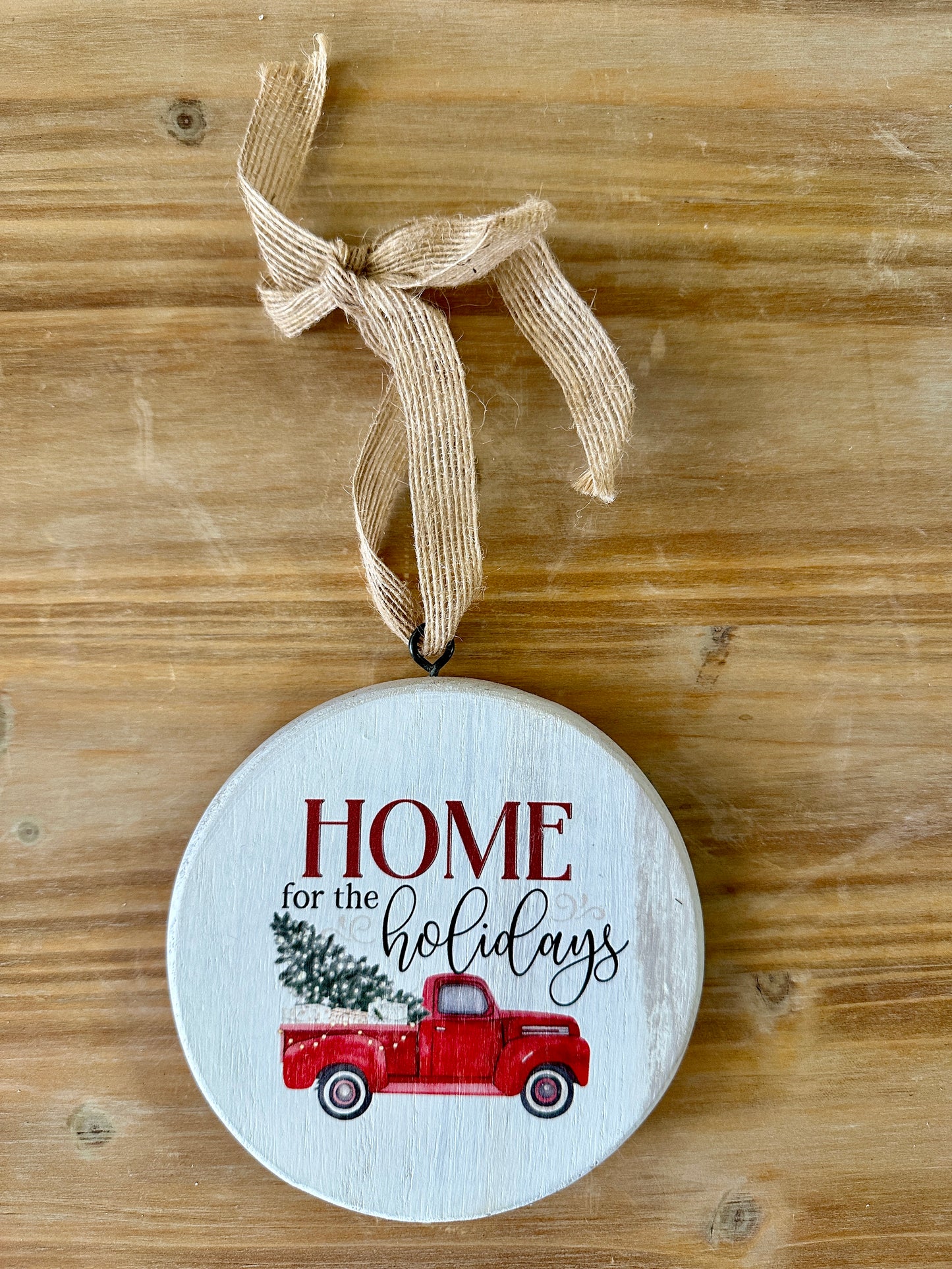 50% Off - Home For The Holidays Wooden Ornament