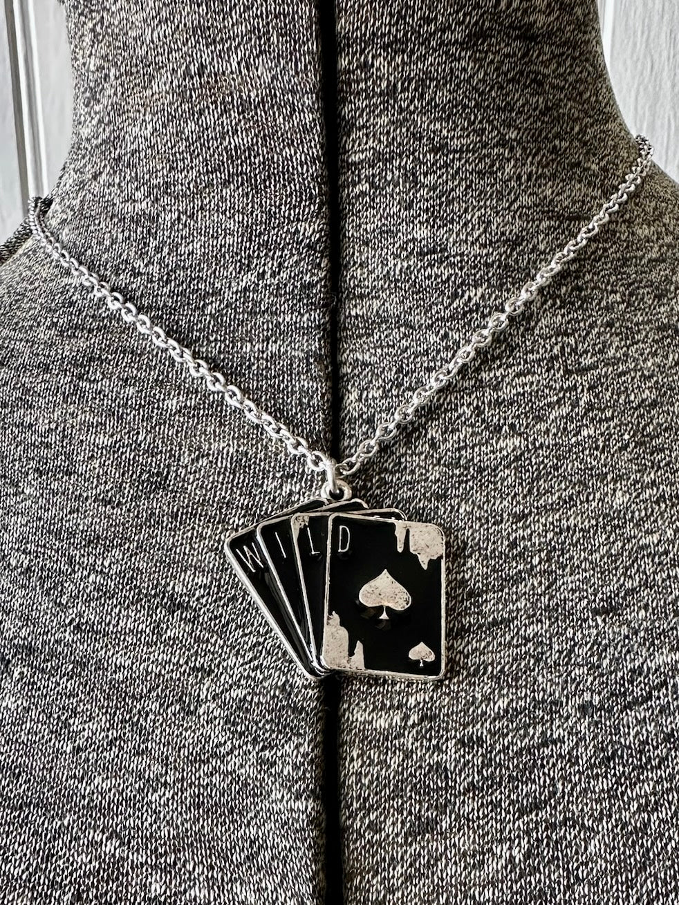 Black Wild Cards Necklace